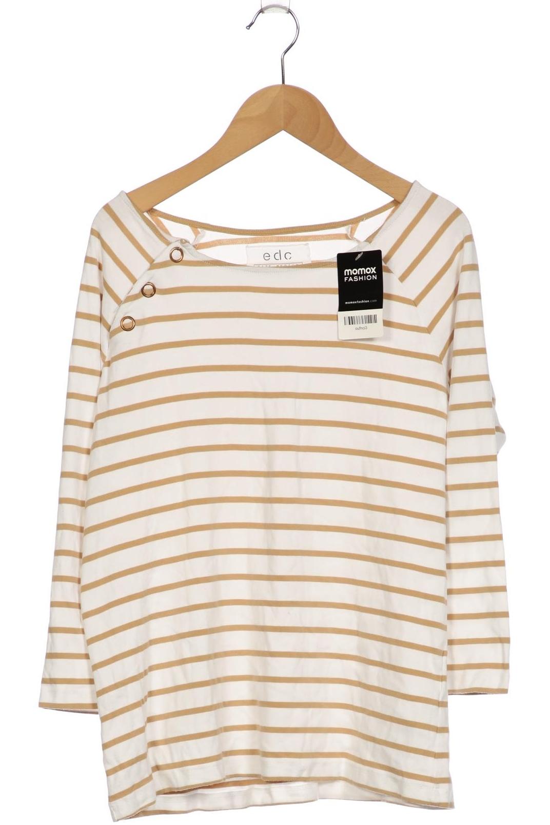 

edc by Esprit Damen Langarmshirt, weiß, Gr. 38