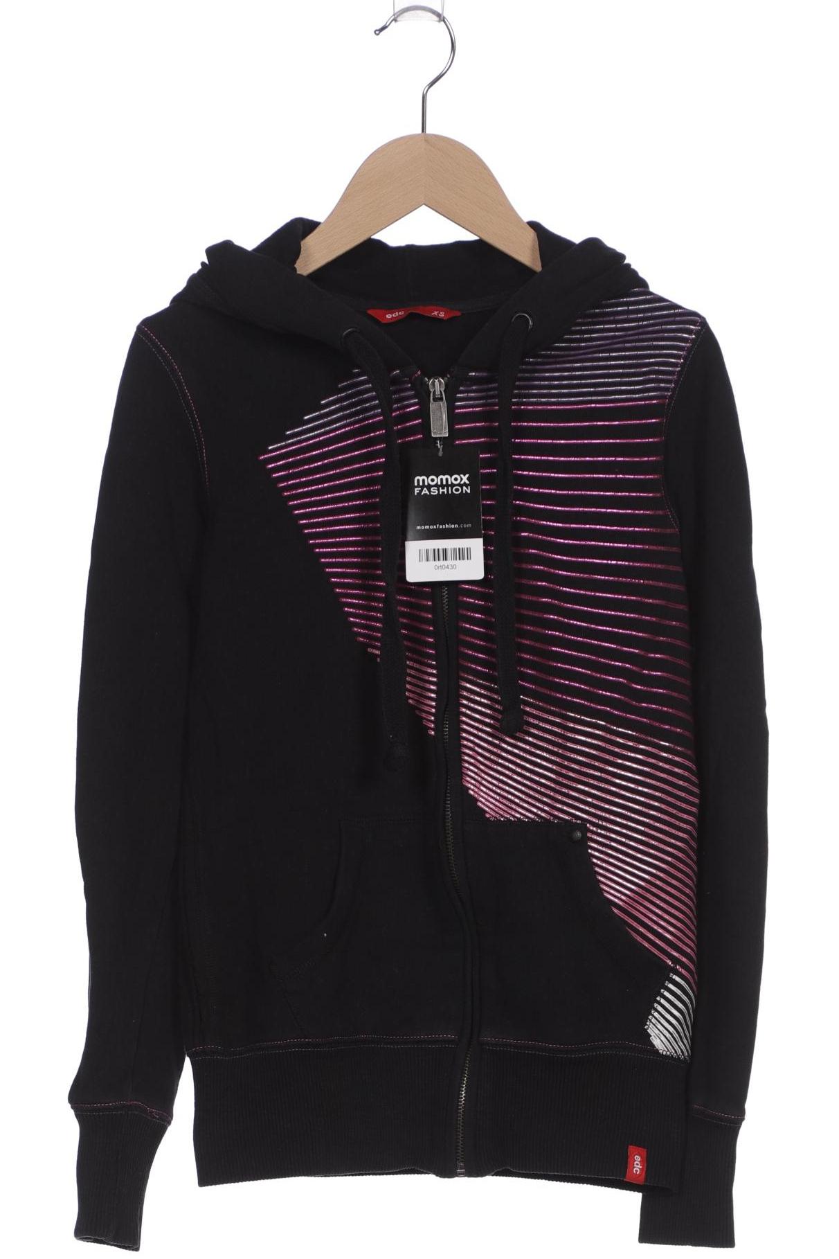 

edc by Esprit Damen Kapuzenpullover, schwarz, Gr. 34