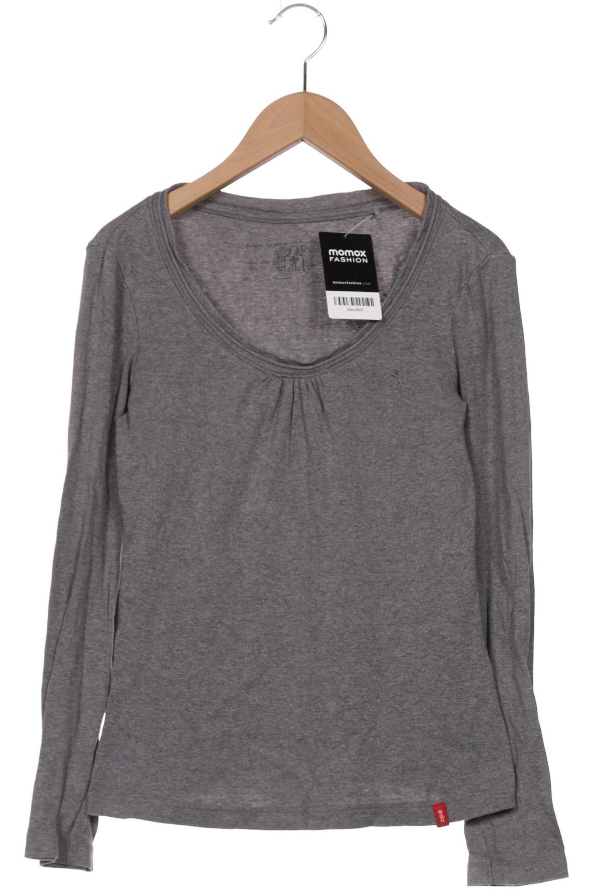 

edc by Esprit Damen Langarmshirt, grau, Gr. 38