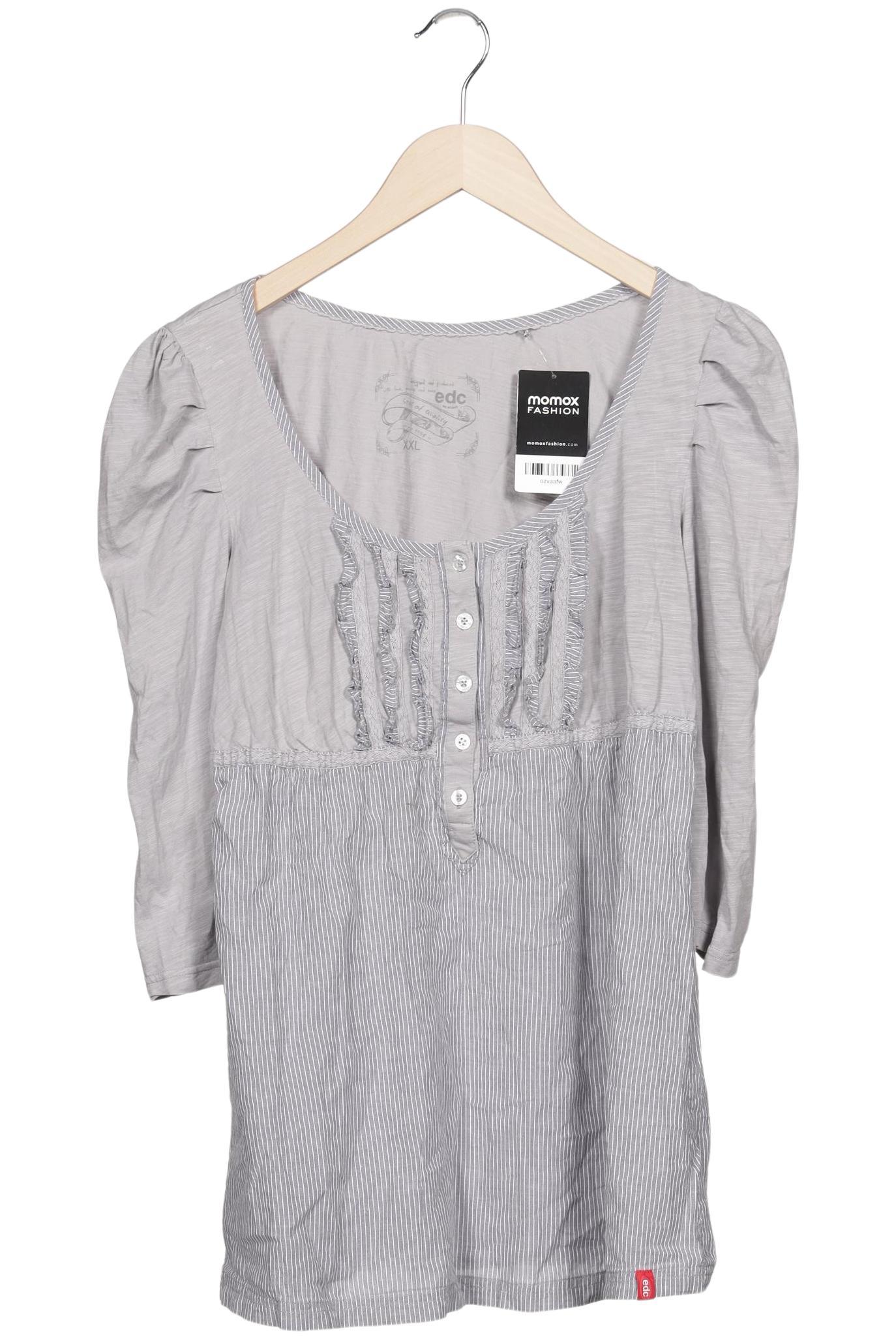 

edc by Esprit Damen Langarmshirt, grau, Gr. 46