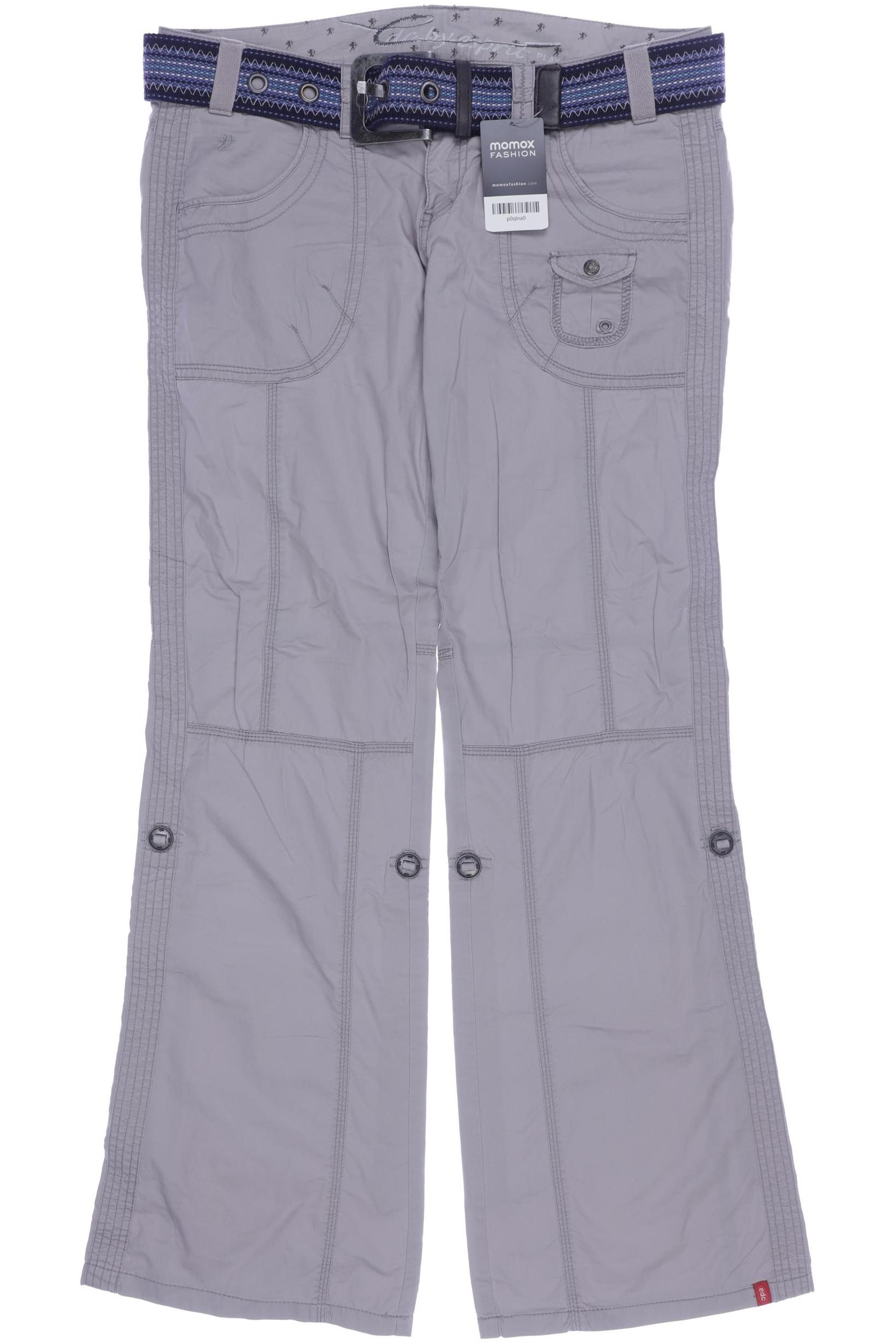 

edc by Esprit Damen Stoffhose, grau, Gr. 40