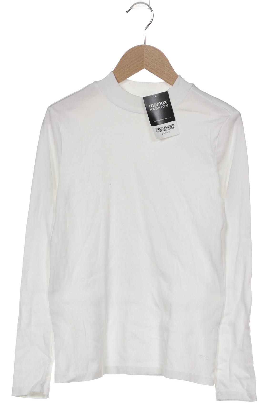 

edc by Esprit Damen Langarmshirt, weiß, Gr. 36