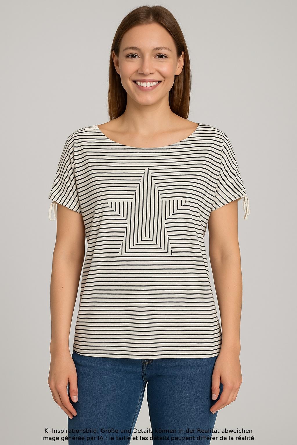 

edc by Esprit Damen T-Shirt, mehrfarbig, Gr. 34