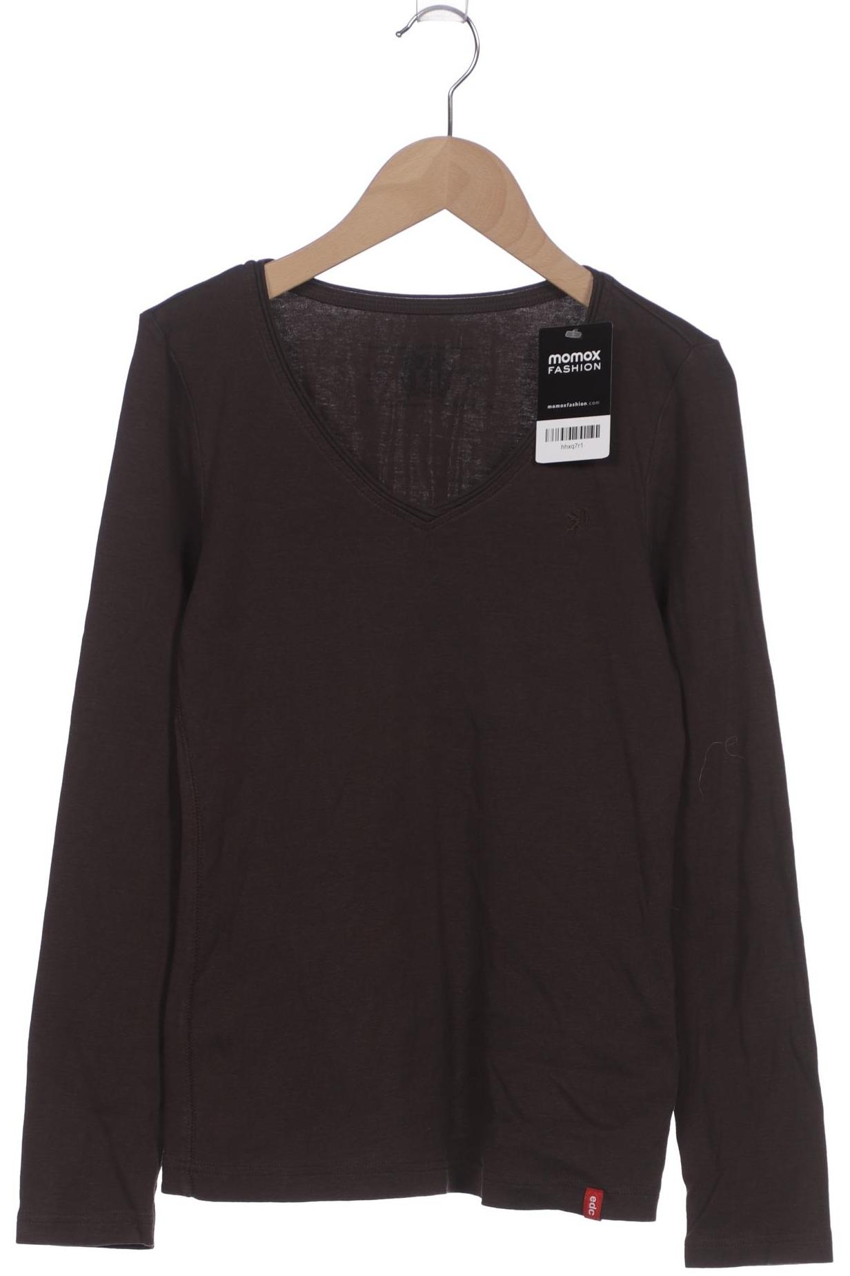 

edc by Esprit Damen Langarmshirt, braun, Gr. 38