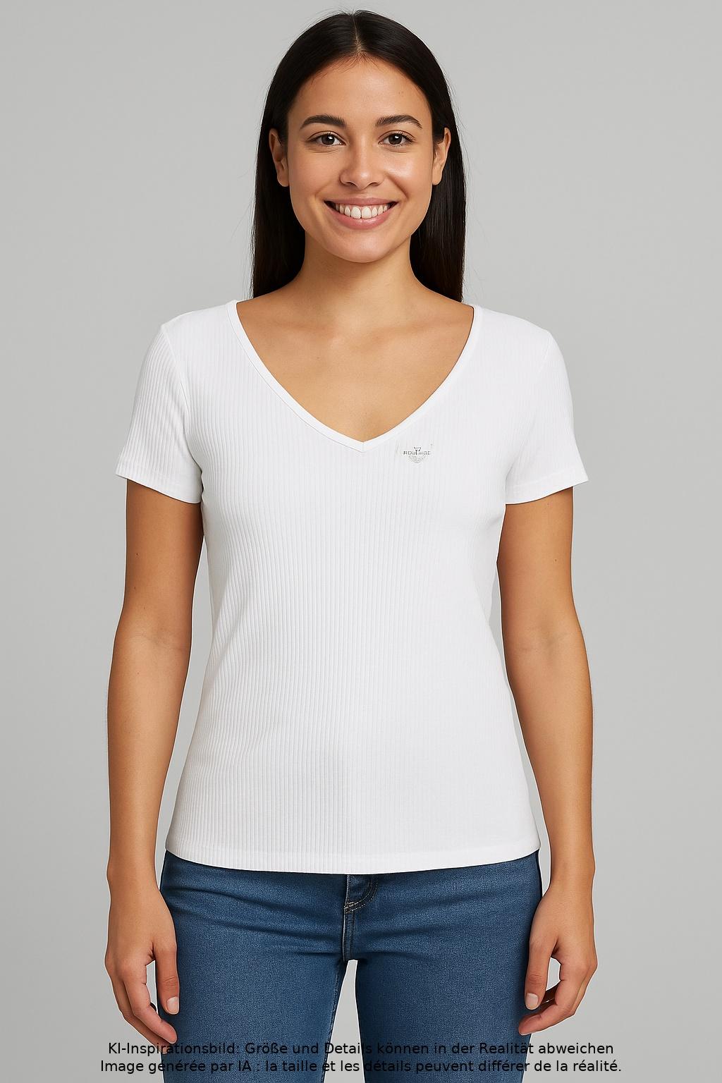 

edc by Esprit Damen T-Shirt, weiß, Gr. 42