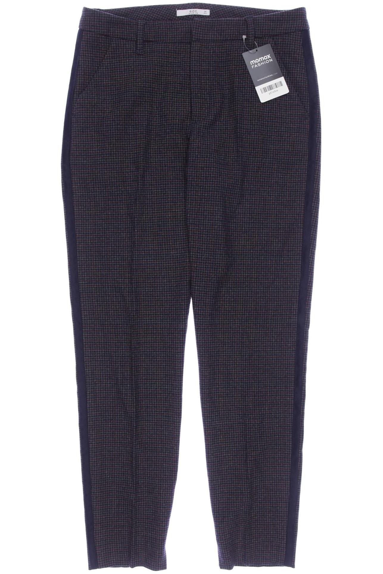 

edc by Esprit Damen Stoffhose, marineblau, Gr. 34