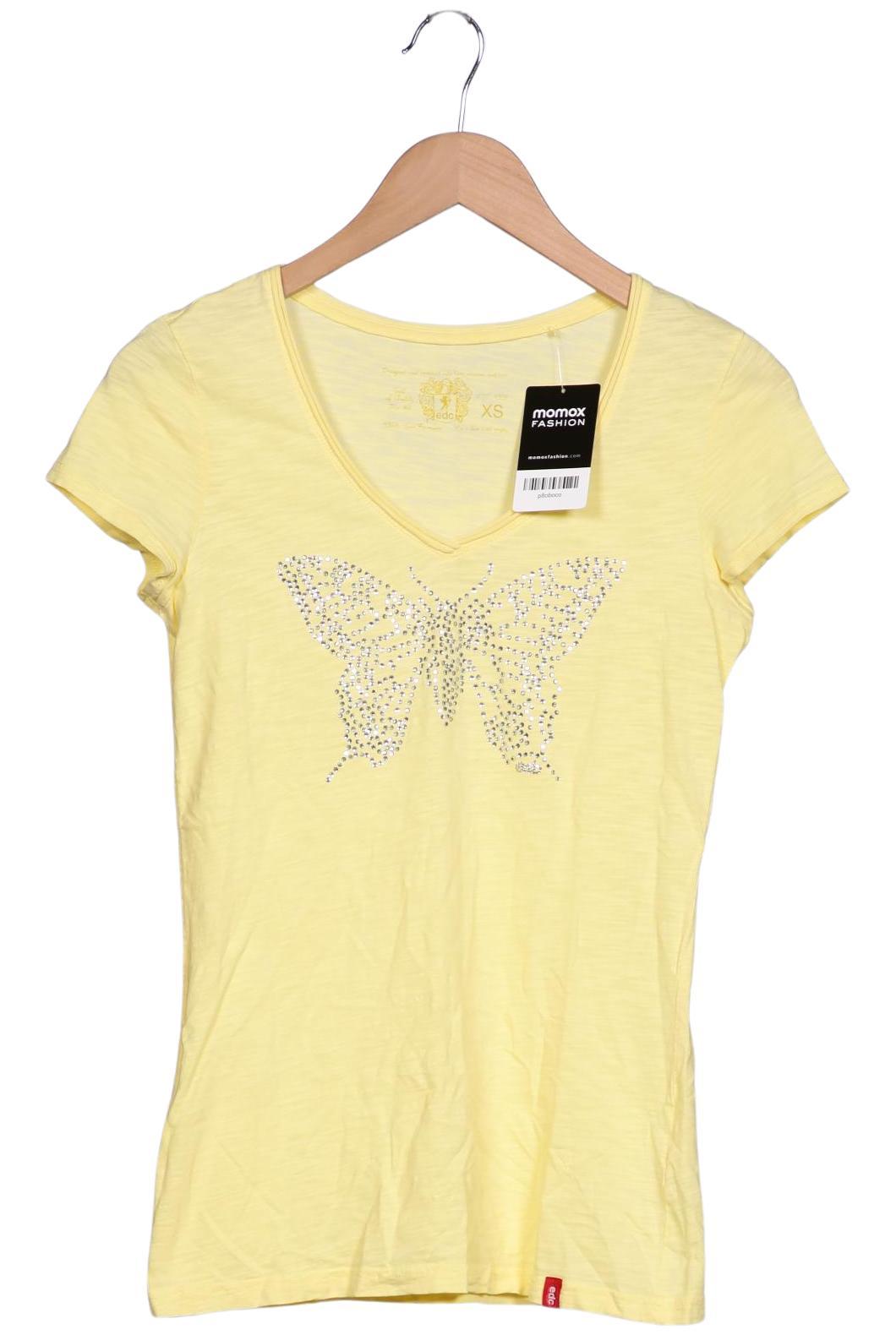 

edc by Esprit Damen T-Shirt, gelb, Gr. 34