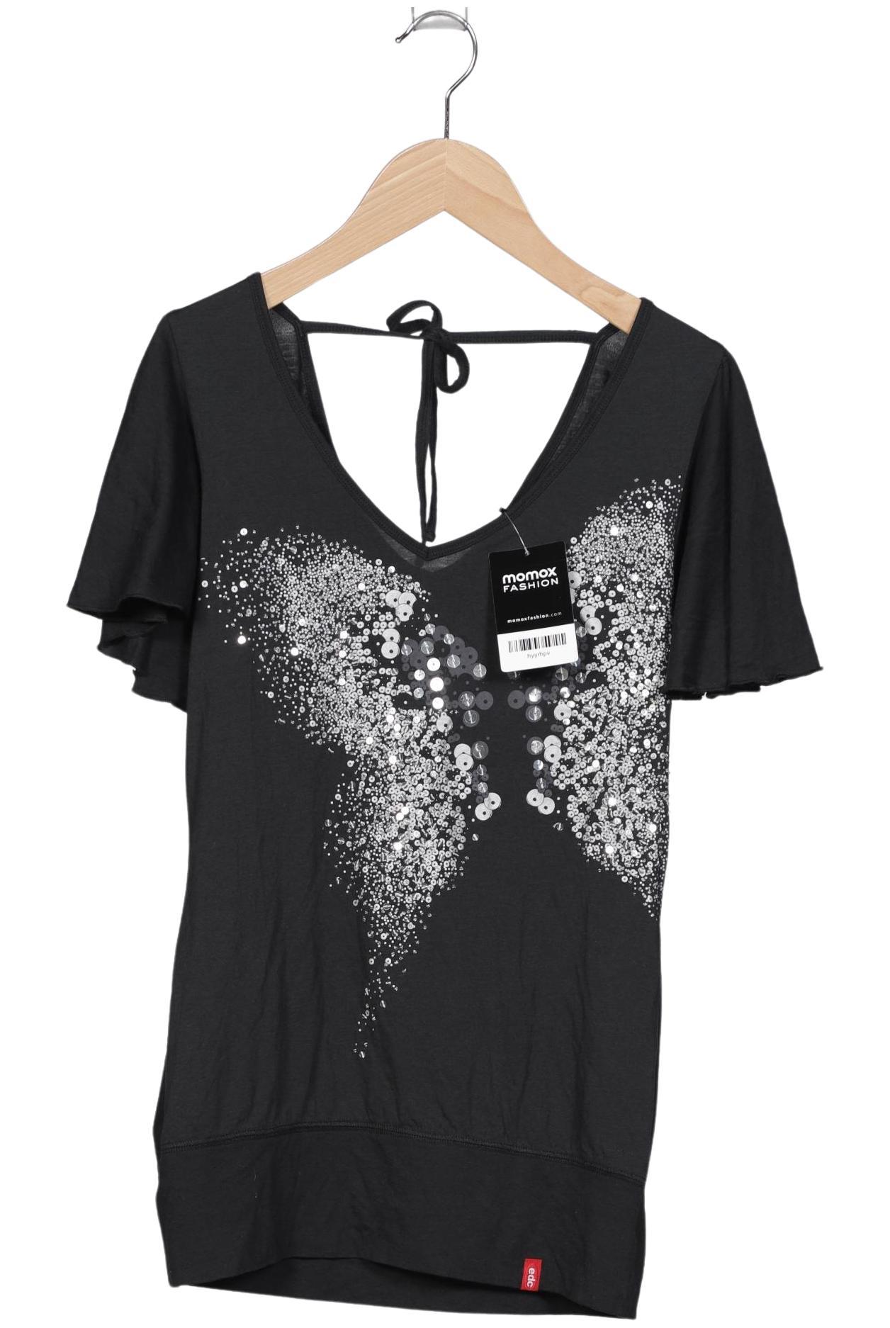 

edc by Esprit Damen T-Shirt, schwarz, Gr. 36