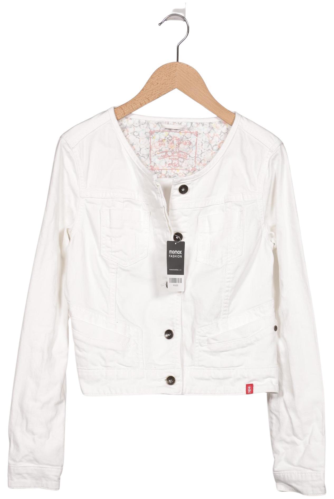 

edc by Esprit Damen Jacke, weiß, Gr. 34
