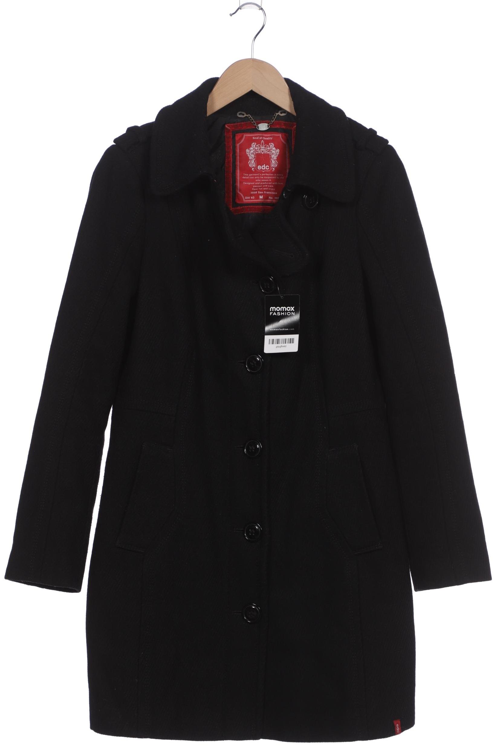 

edc by Esprit Damen Mantel, schwarz, Gr. 38
