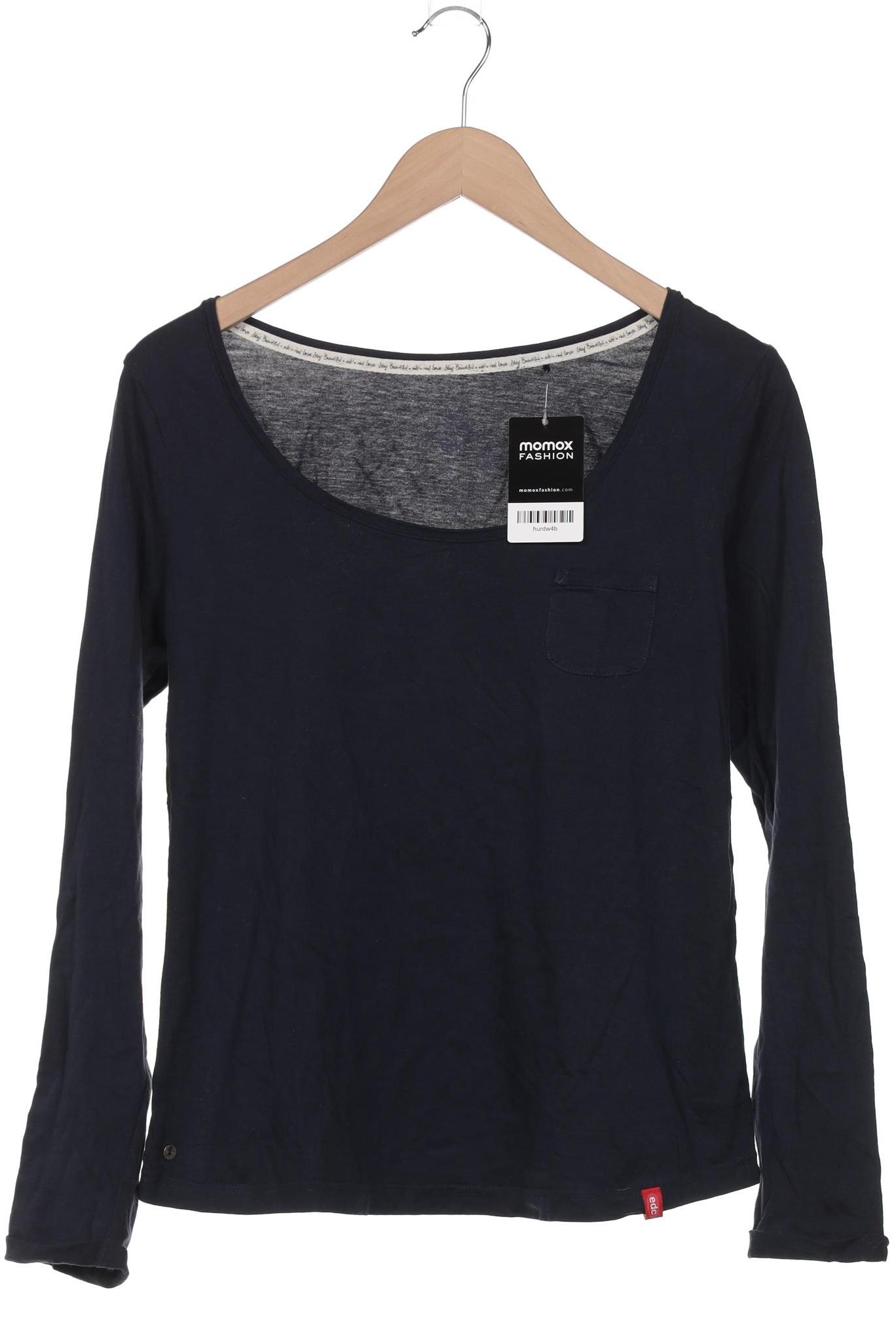 

edc by Esprit Damen Langarmshirt, marineblau, Gr. 44