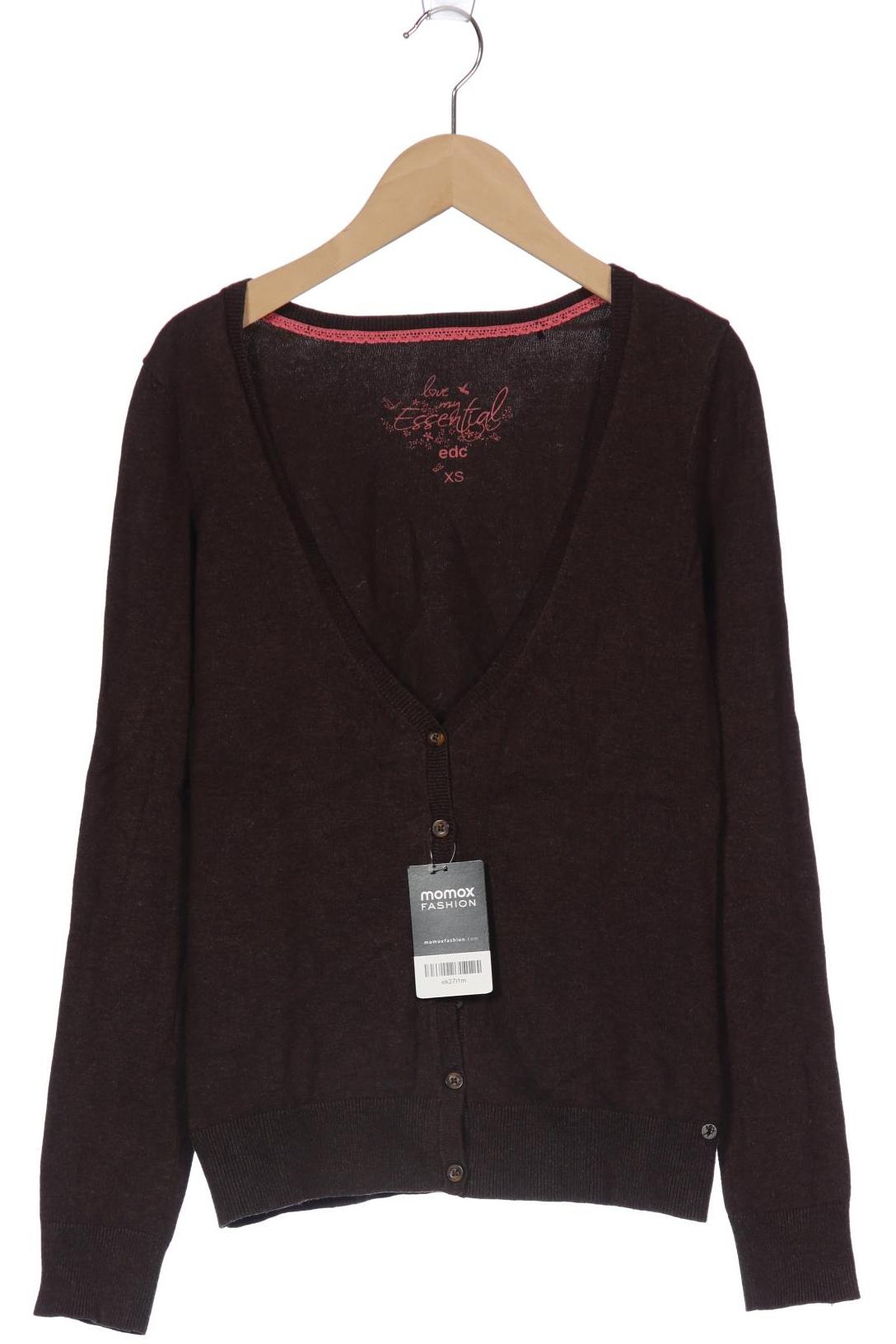 

edc by Esprit Damen Strickjacke, braun, Gr. 34
