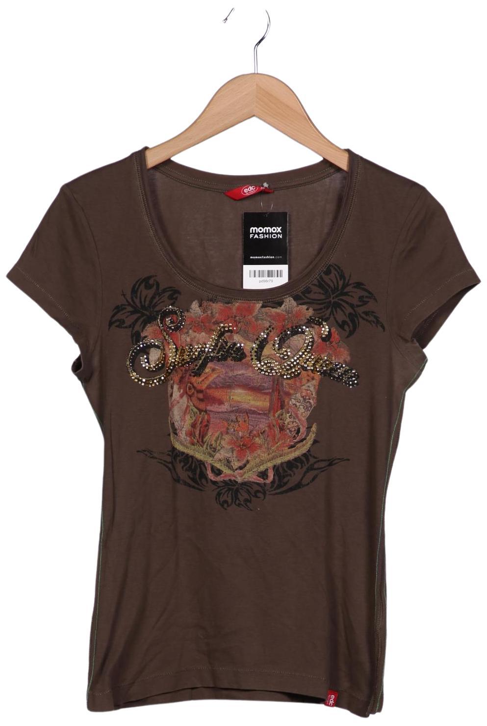 

edc by Esprit Damen T-Shirt, braun, Gr. 44