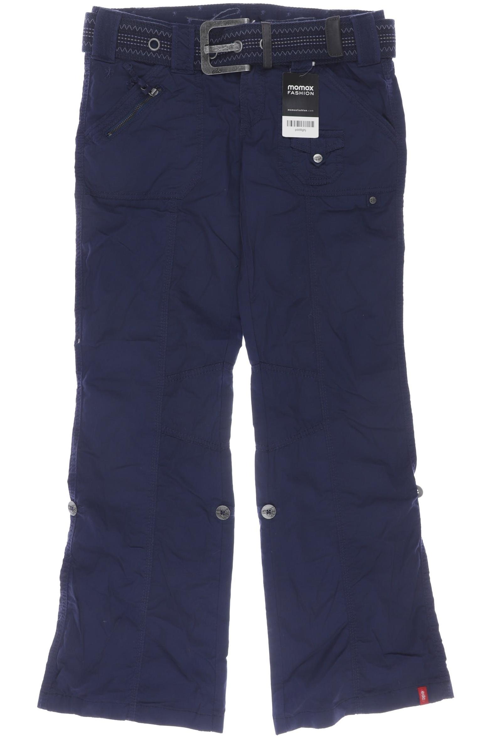 

edc by Esprit Damen Stoffhose, marineblau, Gr. 36