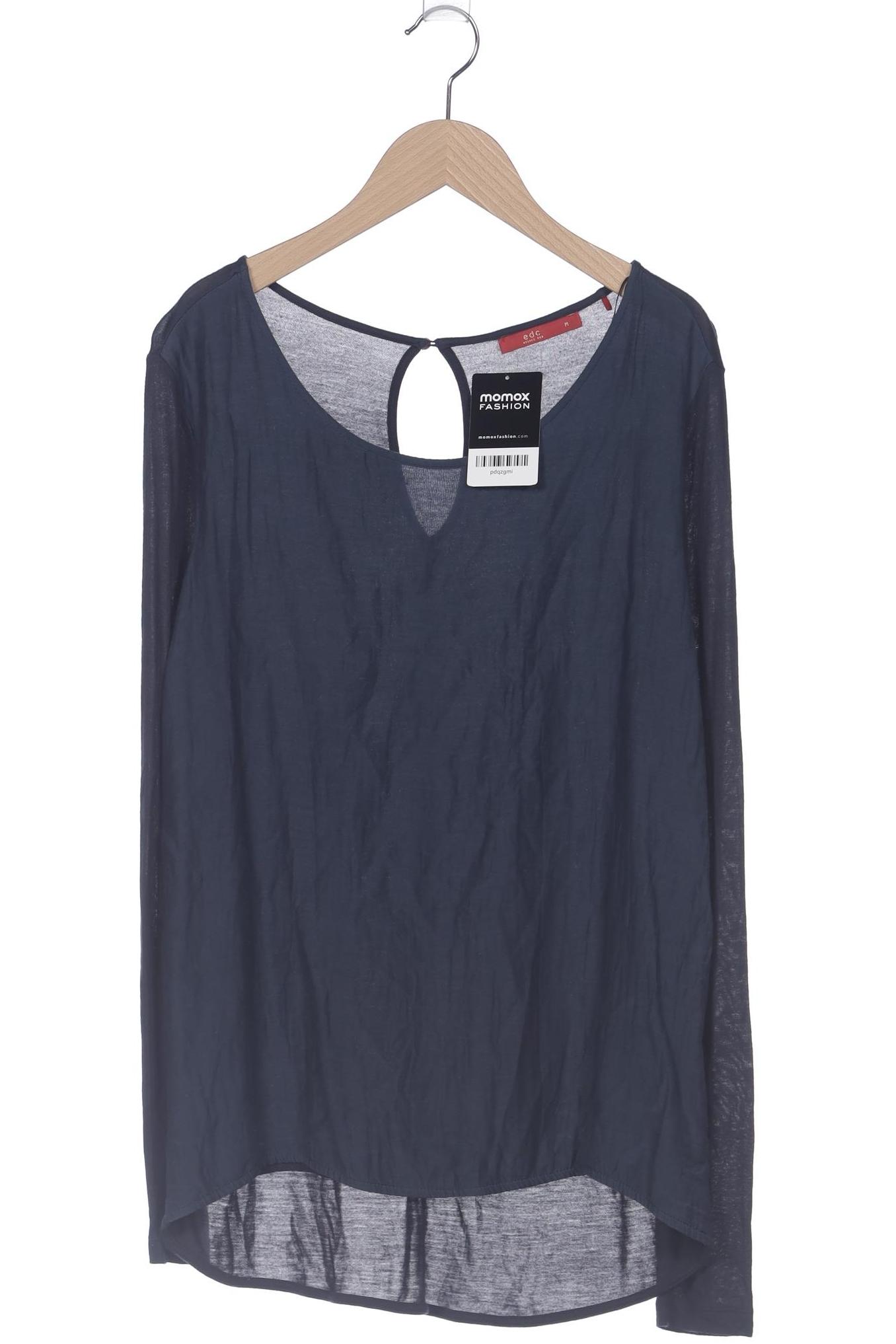 

edc by Esprit Damen Langarmshirt, marineblau, Gr. 38