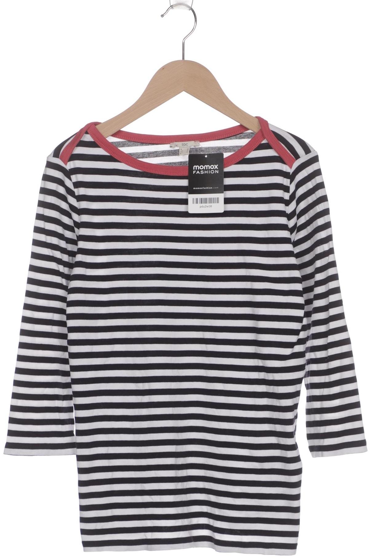 

edc by Esprit Damen Langarmshirt, marineblau, Gr. 38