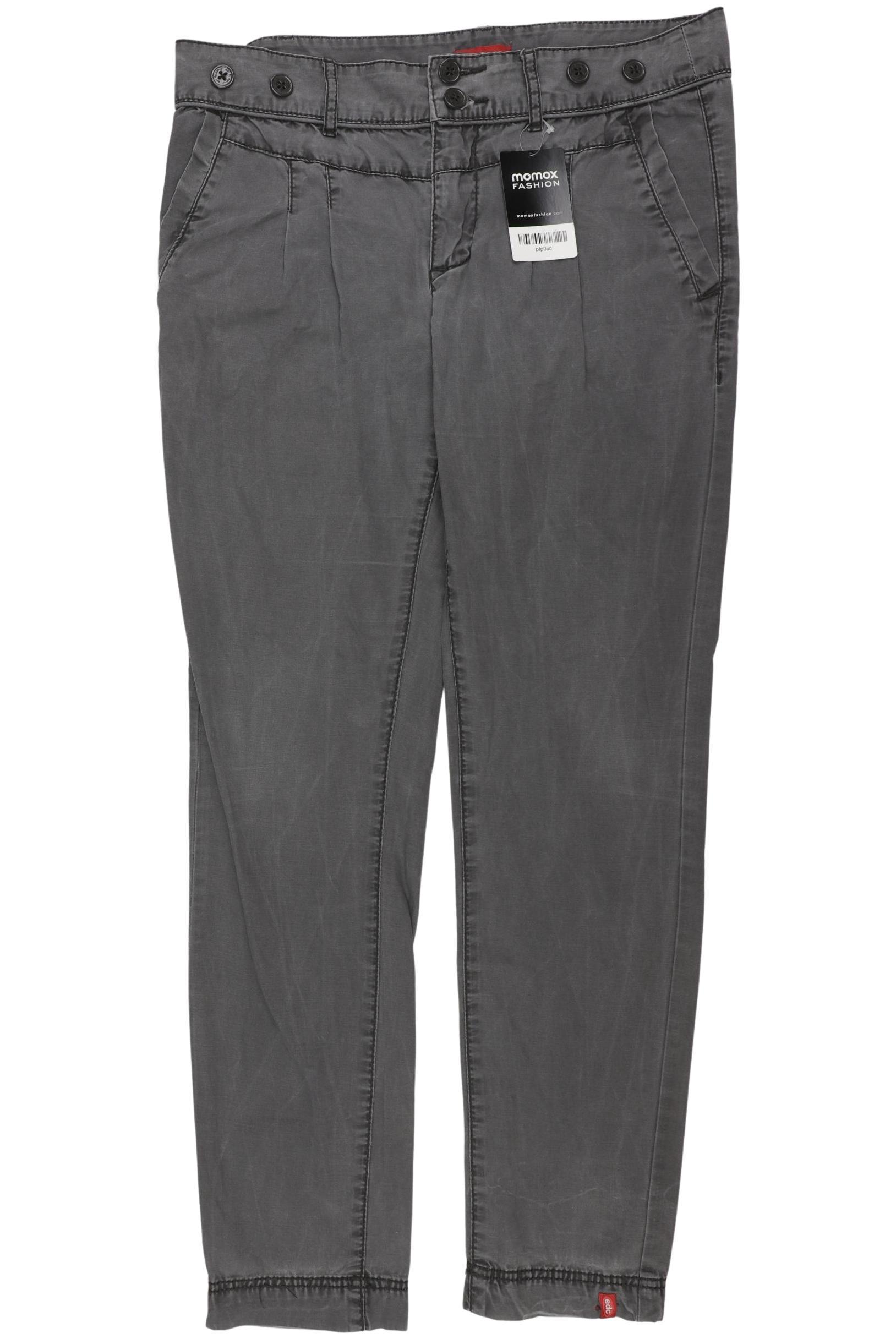 

edc by Esprit Damen Stoffhose, grau, Gr. 36