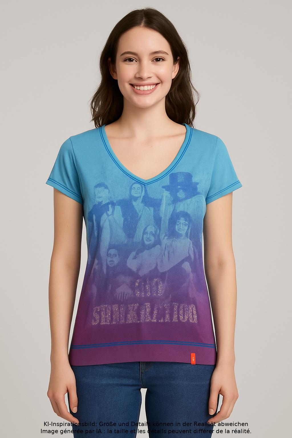 

edc by Esprit Damen T-Shirt, mehrfarbig, Gr. 34