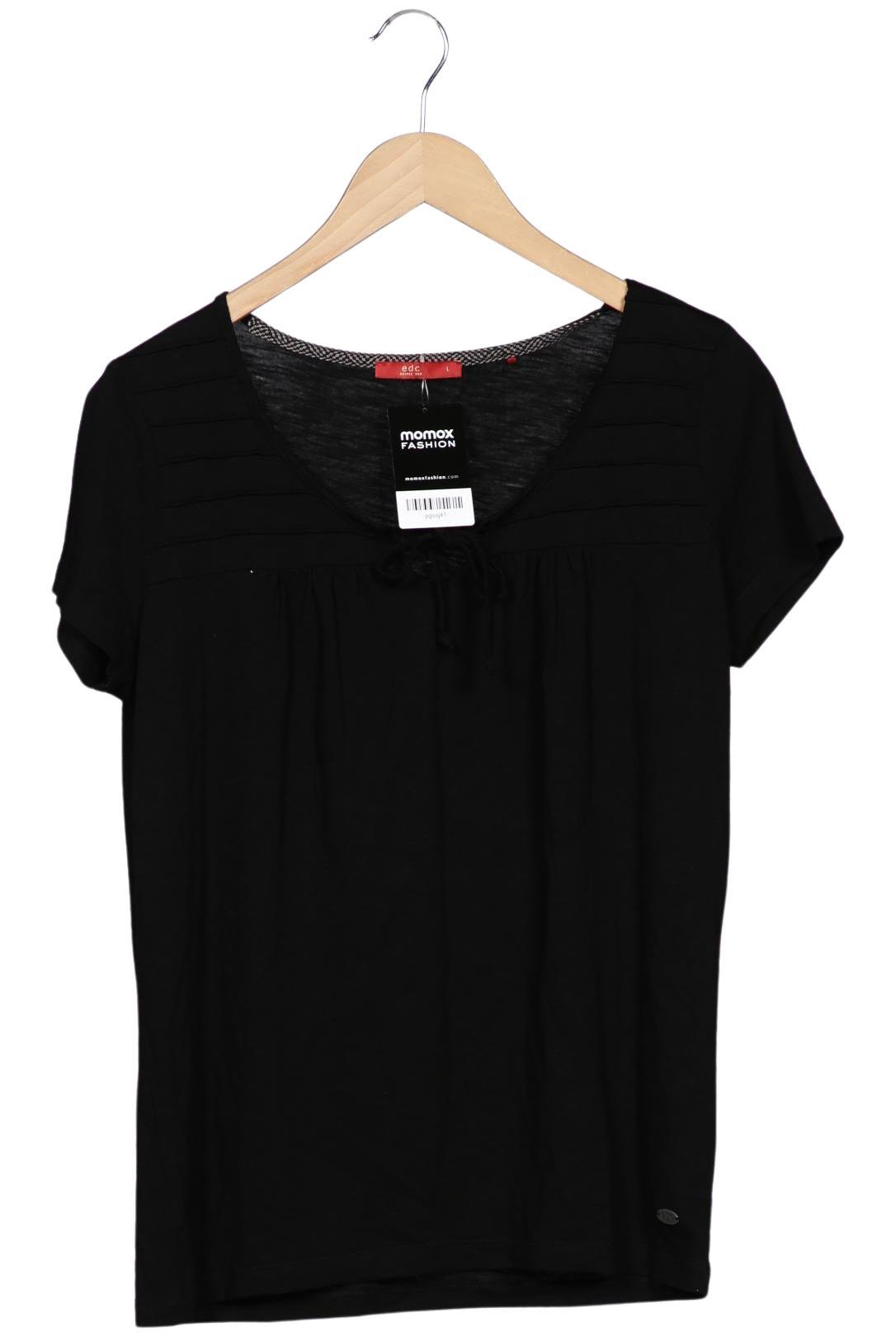 

edc by Esprit Damen T-Shirt, schwarz, Gr. 42