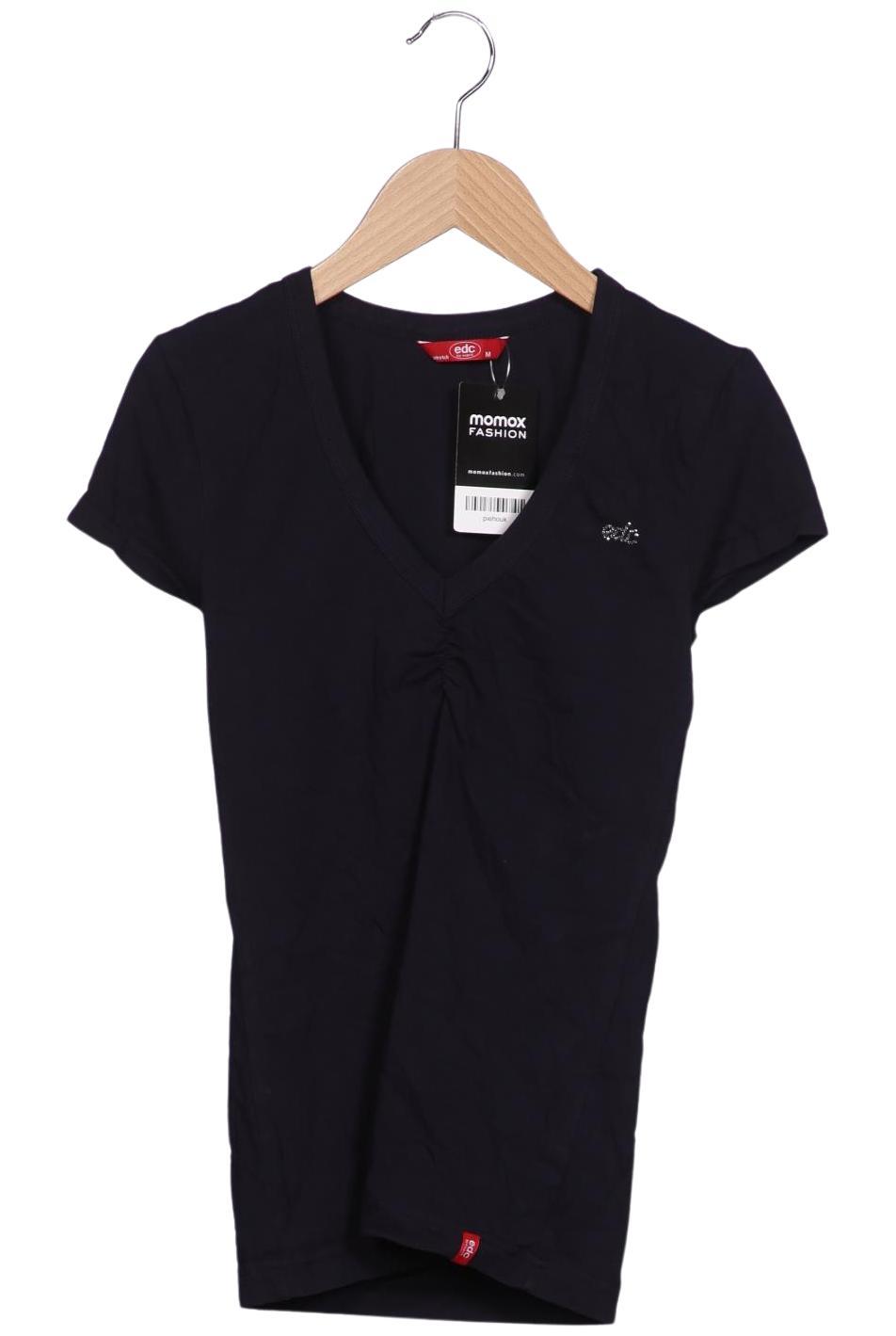 

edc by Esprit Damen T-Shirt, marineblau, Gr. 38