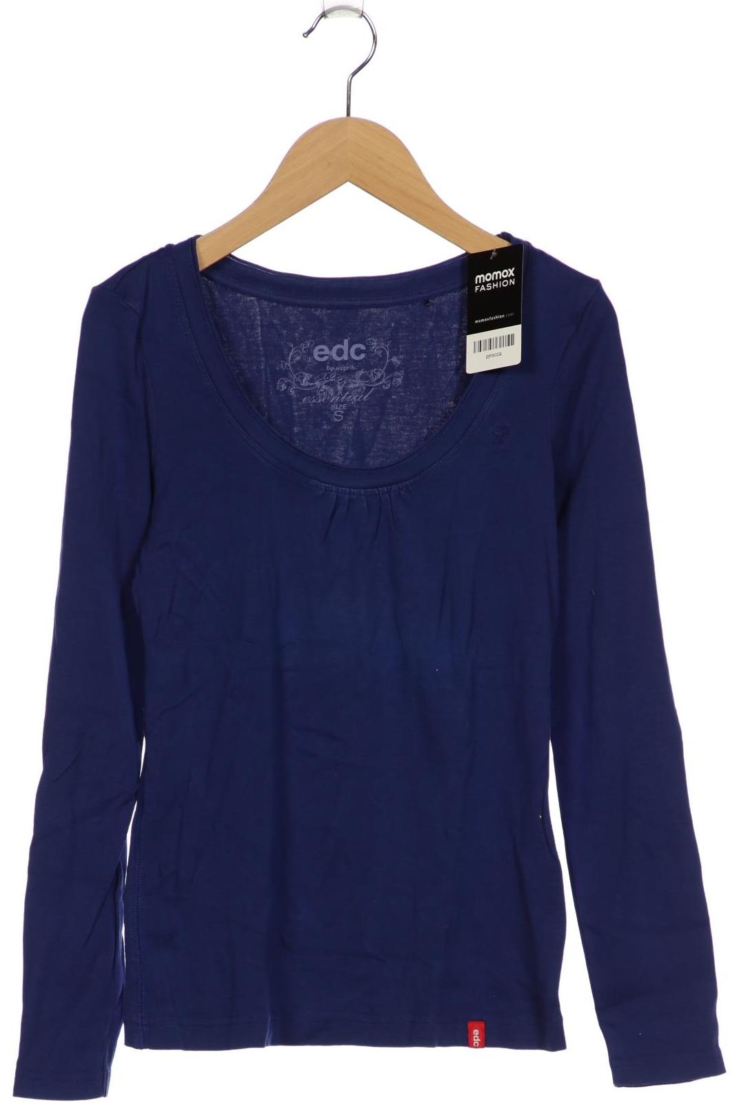 

edc by Esprit Damen Langarmshirt, marineblau, Gr. 36