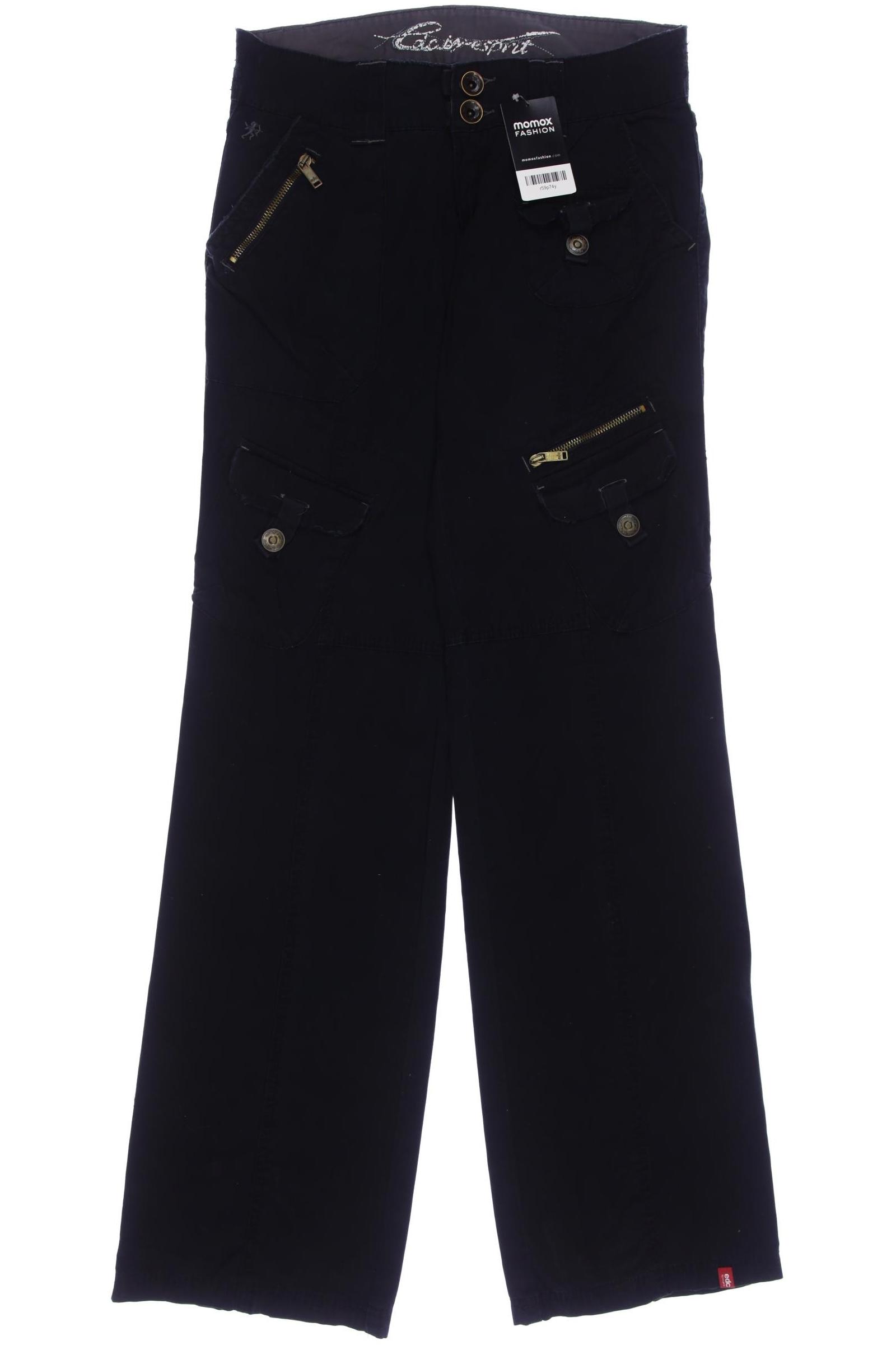 

edc by Esprit Damen Stoffhose, schwarz, Gr. 36