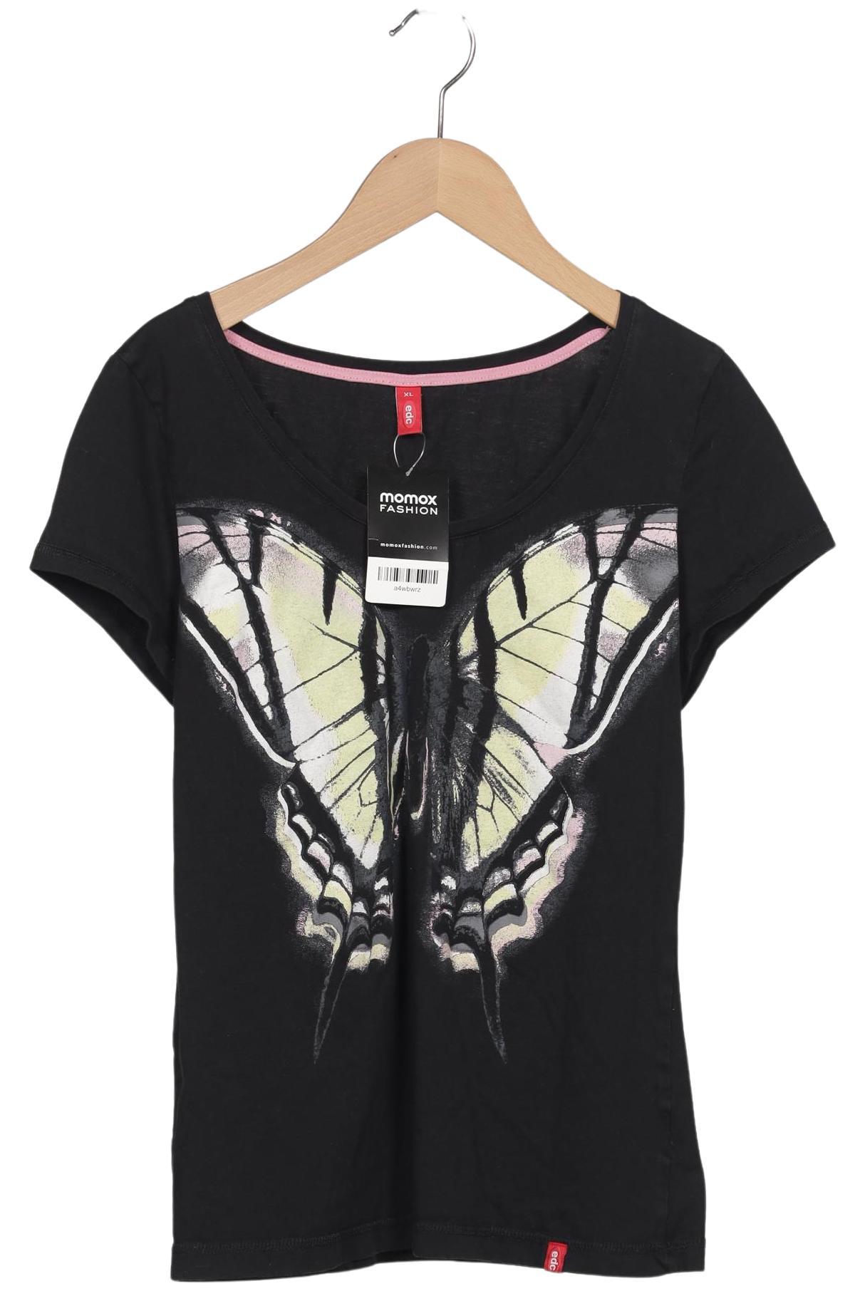 

edc by Esprit Damen T-Shirt, schwarz, Gr. 44