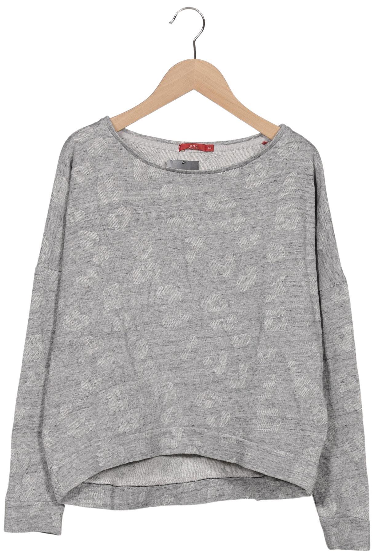 

edc by Esprit Damen Sweatshirt, grau, Gr. 34