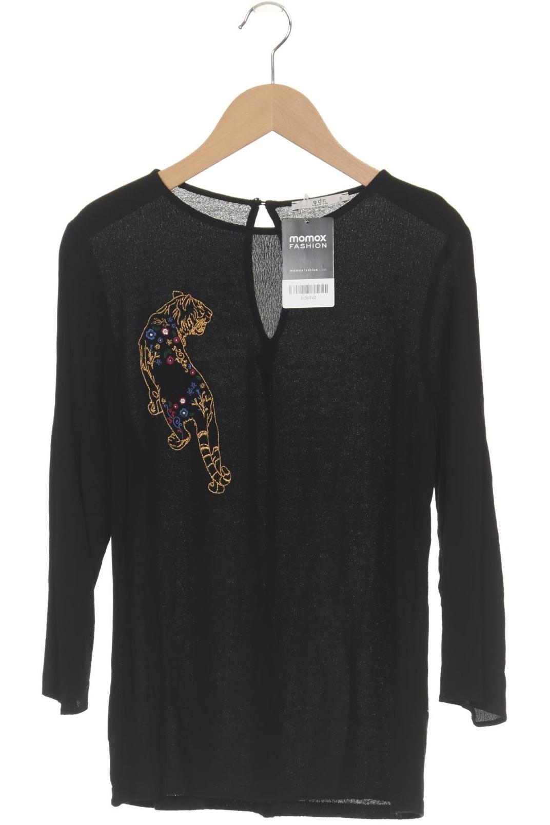 

edc by Esprit Damen Langarmshirt, schwarz, Gr. 36