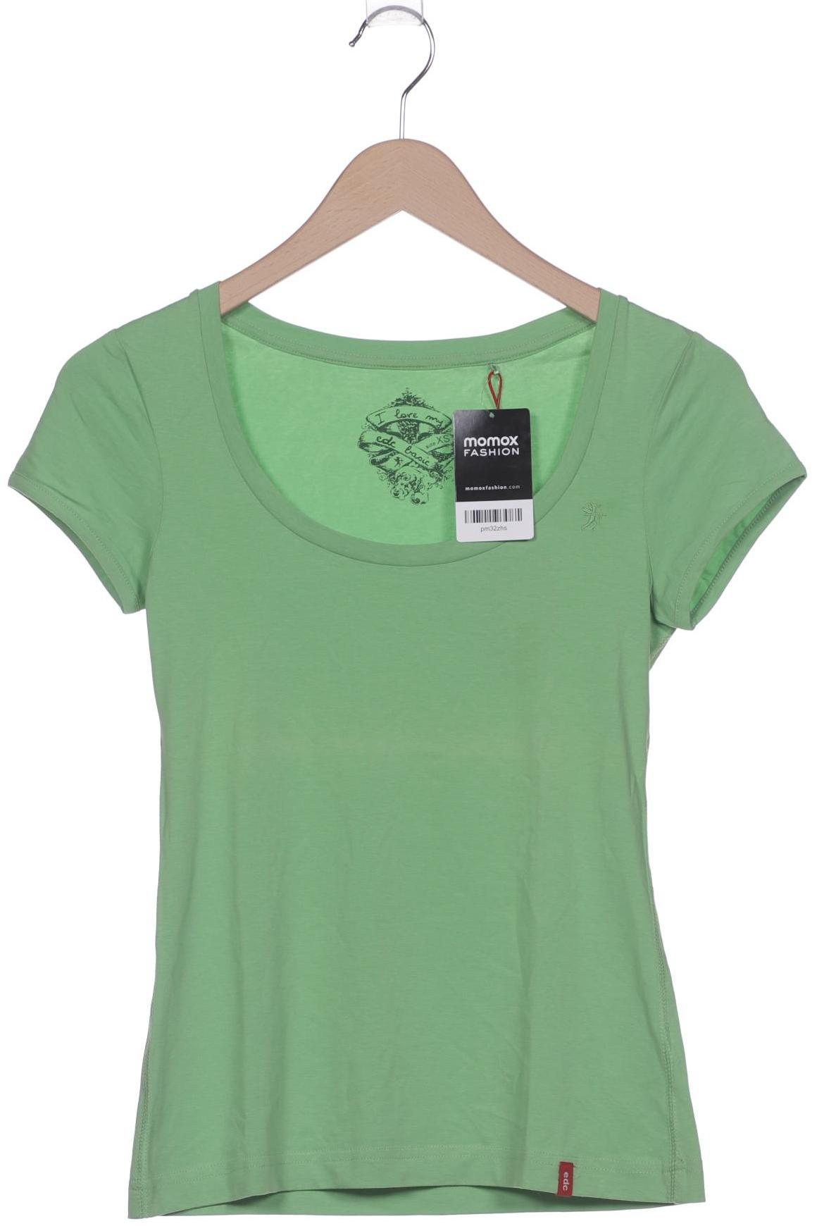 

edc by Esprit Damen T-Shirt, grün, Gr. 34