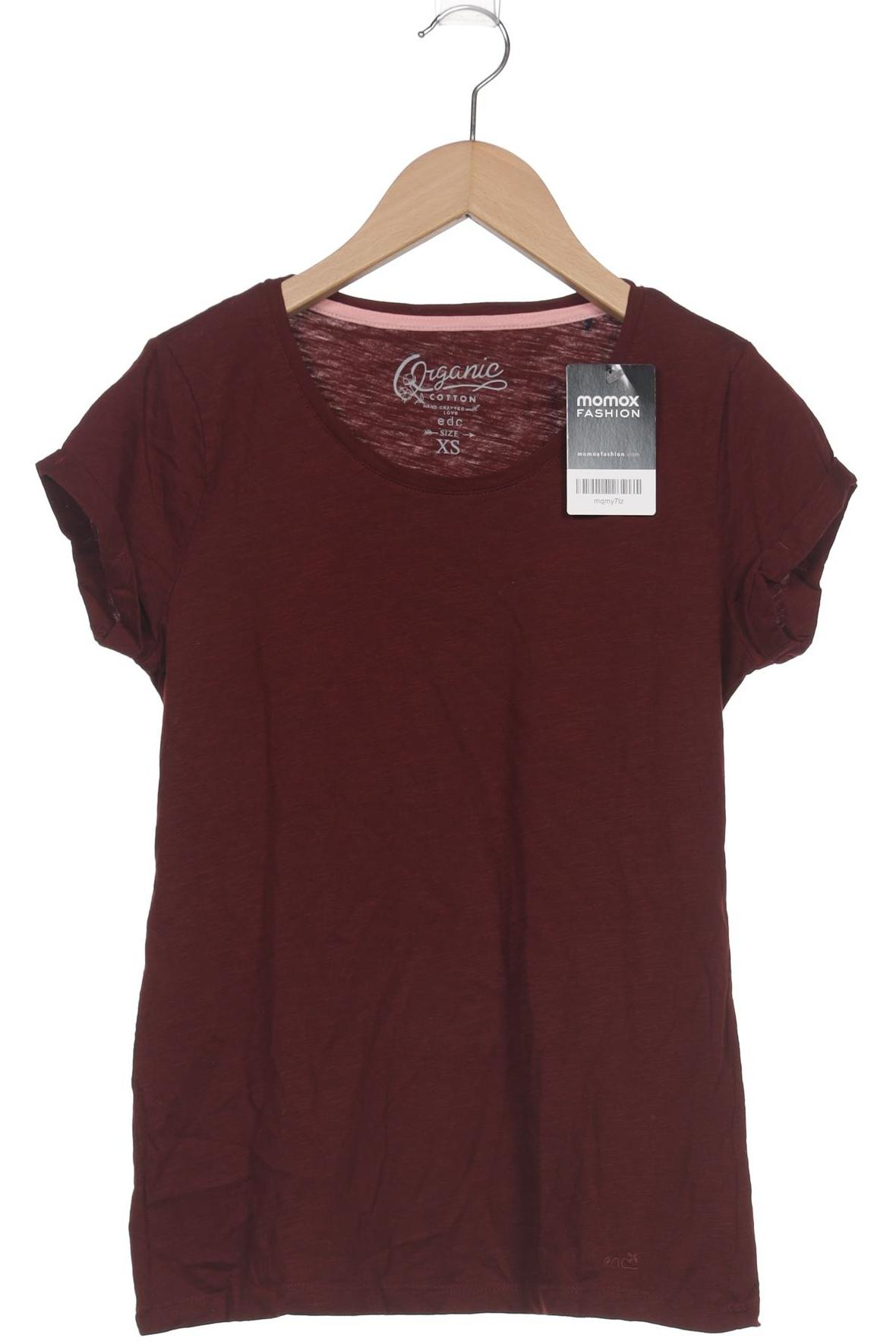 

edc by Esprit Damen T-Shirt, bordeaux, Gr. 34