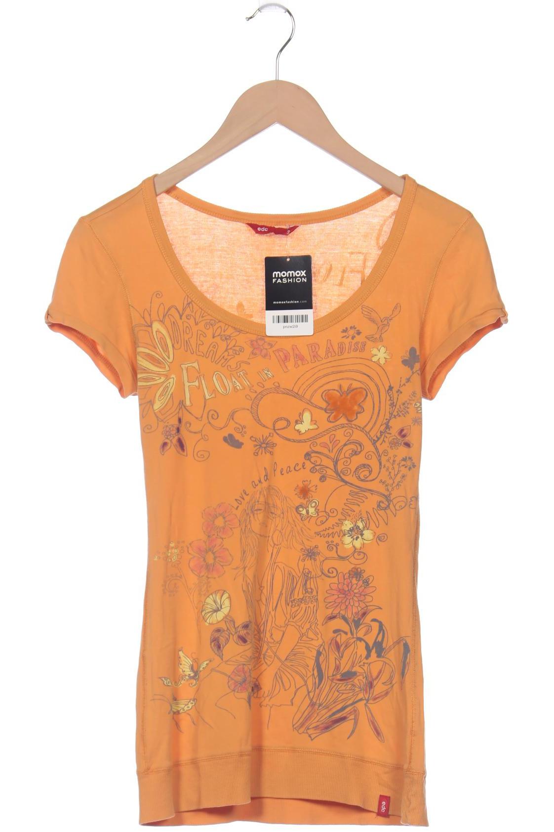 

edc by Esprit Damen T-Shirt, orange, Gr. 36