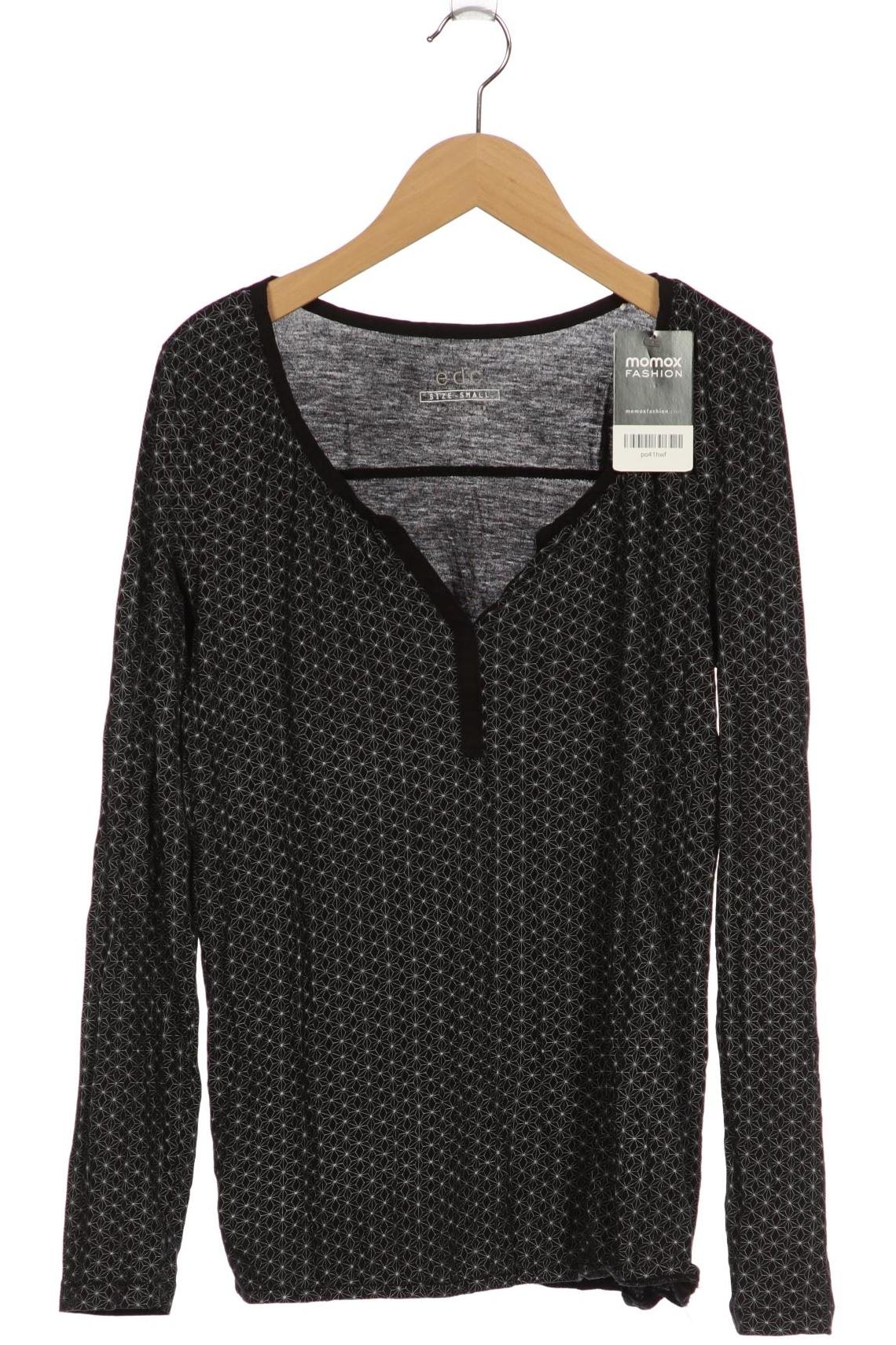 

edc by Esprit Damen Langarmshirt, schwarz, Gr. 36