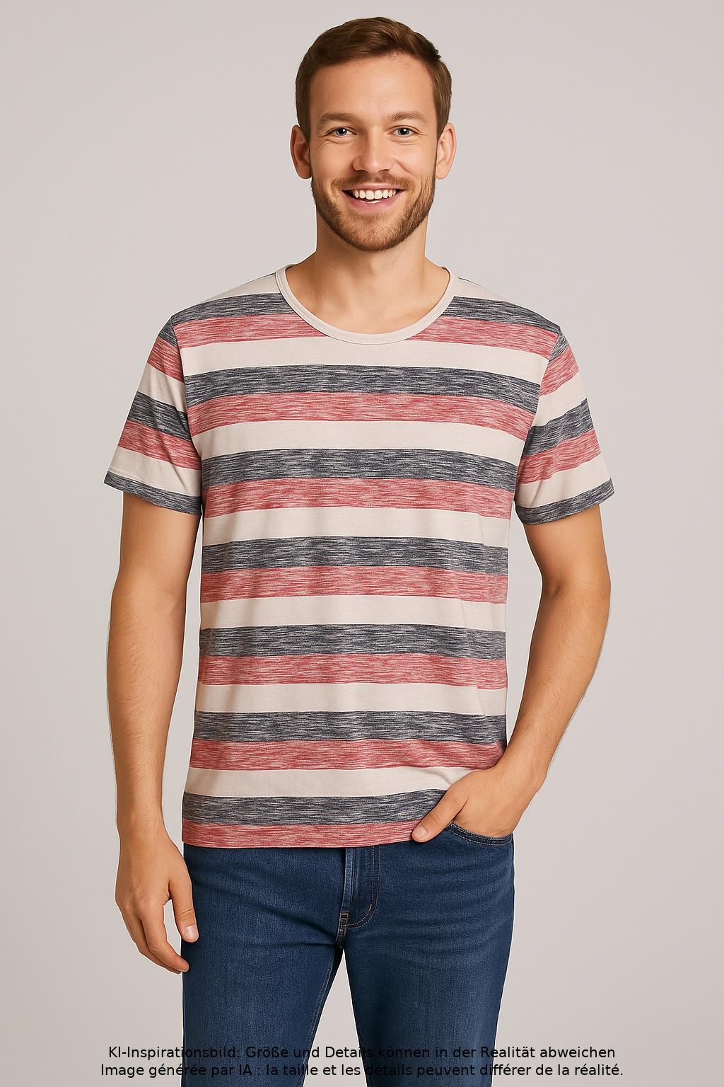 

edc by Esprit Herren T-Shirt, mehrfarbig, Gr. 52