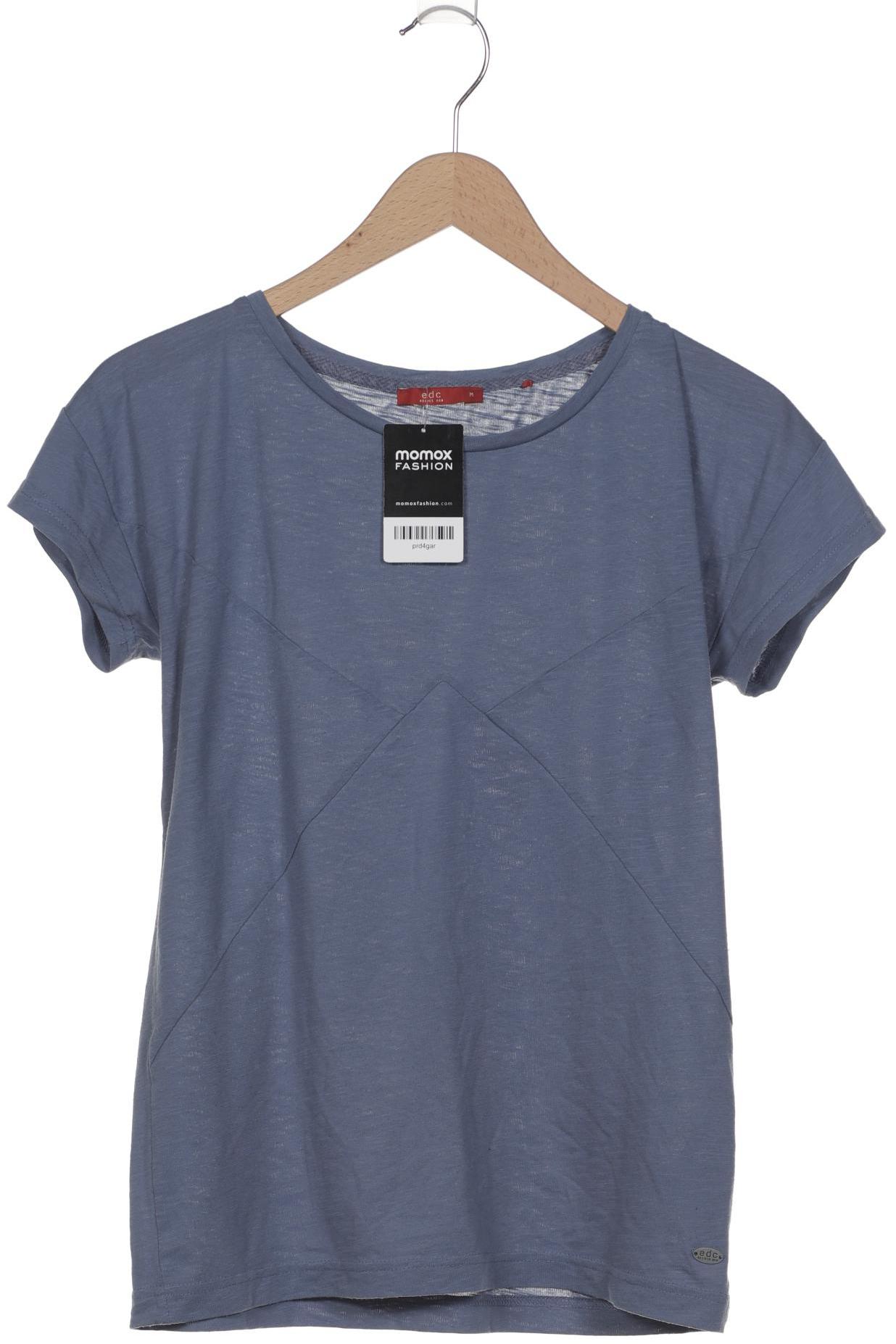 

edc by Esprit Damen T-Shirt, blau, Gr. 38