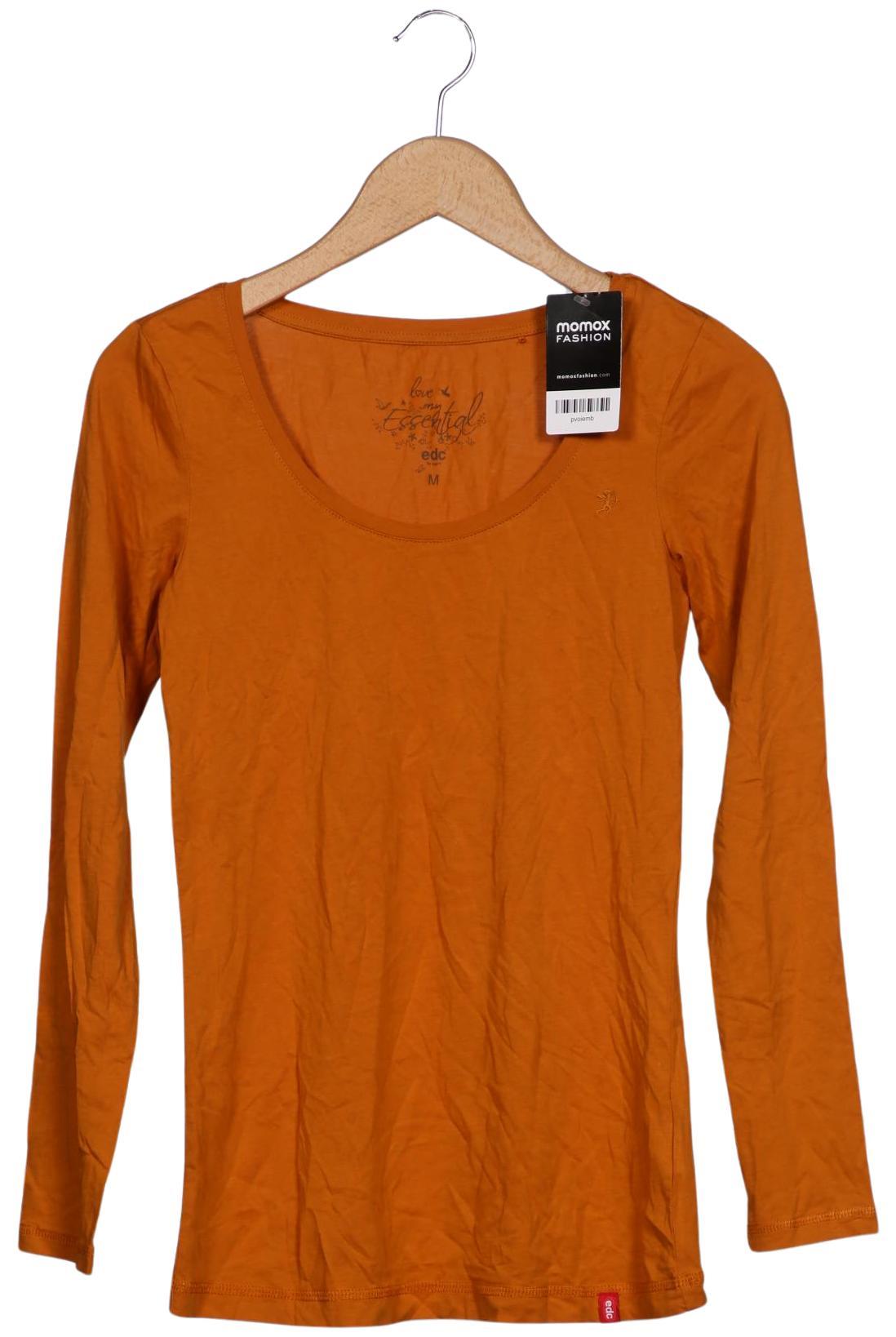 

edc by Esprit Damen Langarmshirt, orange, Gr. 38
