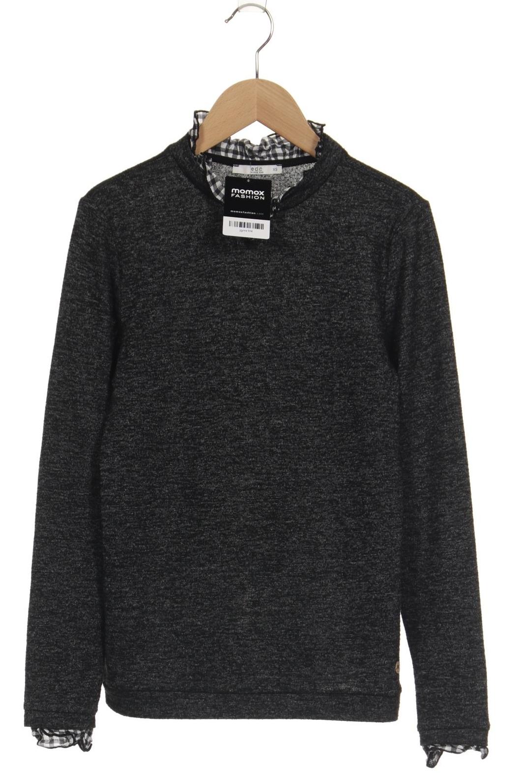 

edc by Esprit Damen Pullover, schwarz, Gr. 34