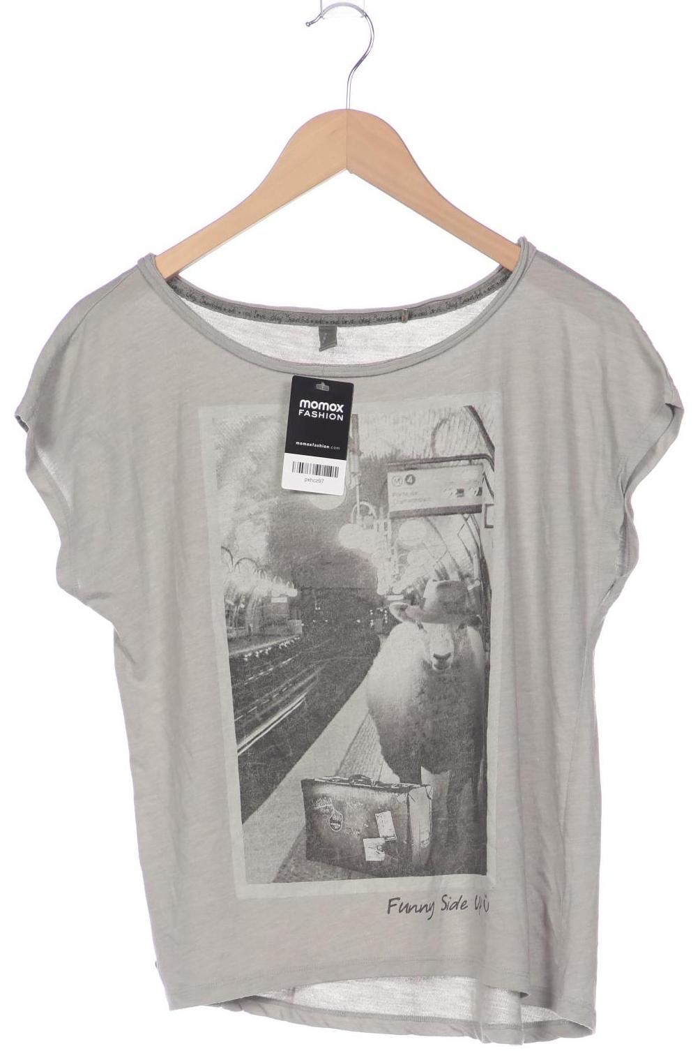 

edc by Esprit Damen T-Shirt, grau, Gr. 38