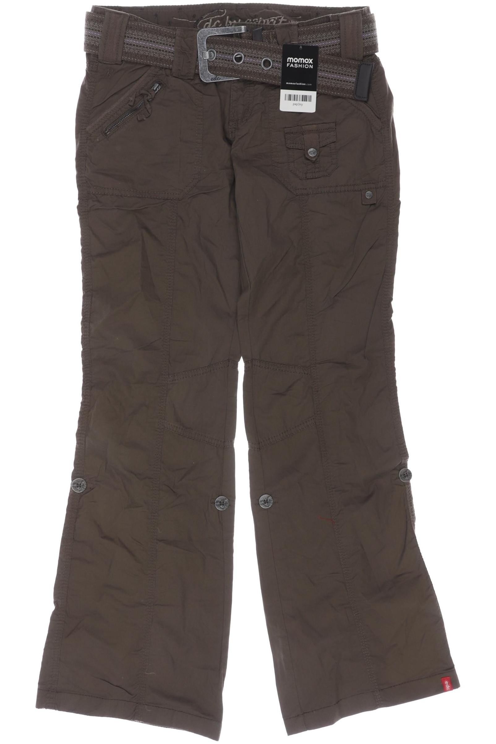 

edc by Esprit Damen Stoffhose, braun, Gr. 36