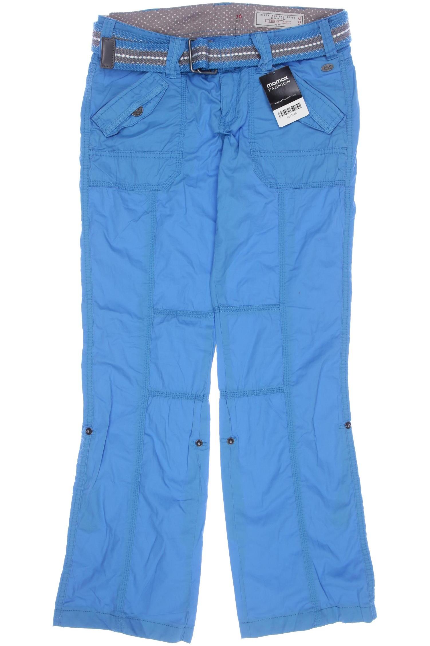 

edc by Esprit Damen Stoffhose, blau, Gr. 36
