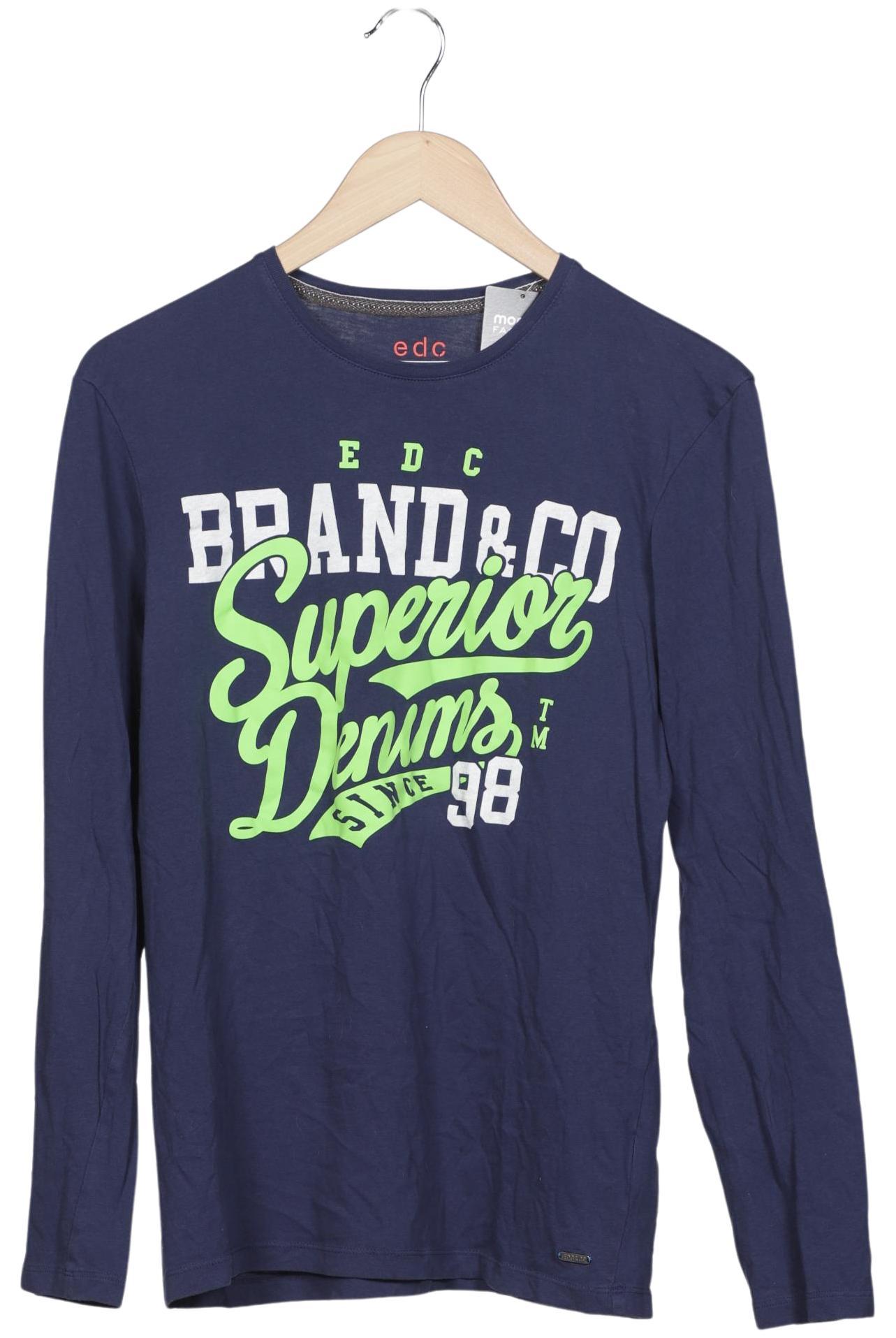 

edc by Esprit Herren Langarmshirt, neon, Gr. 48