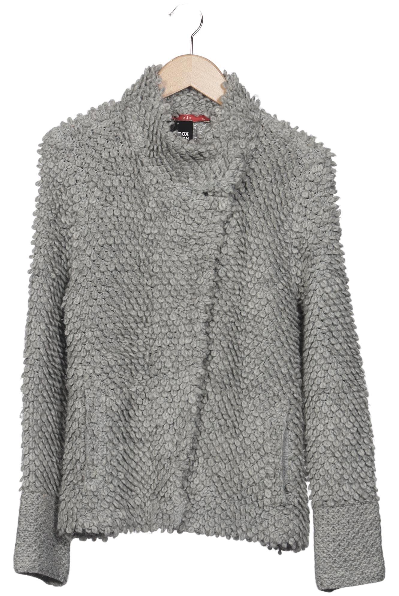 

edc by Esprit Damen Strickjacke, grau, Gr. 44