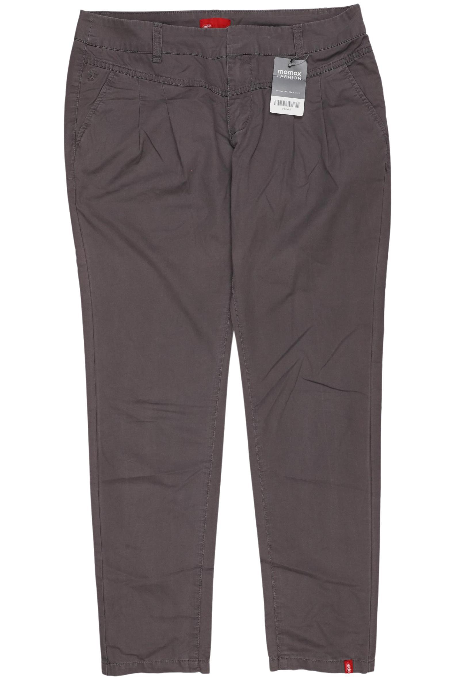 

edc by Esprit Damen Stoffhose, grau, Gr. 38