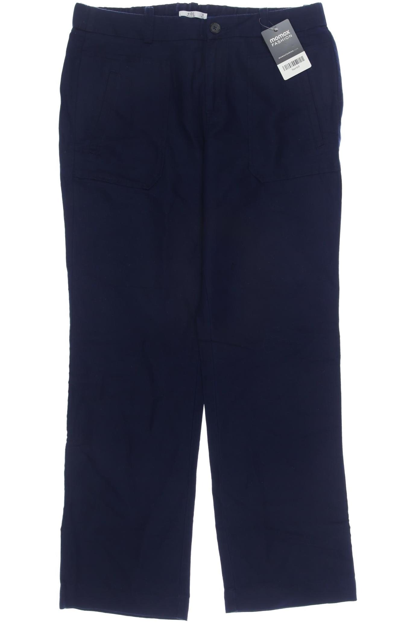 

edc by Esprit Damen Stoffhose, marineblau, Gr. 38