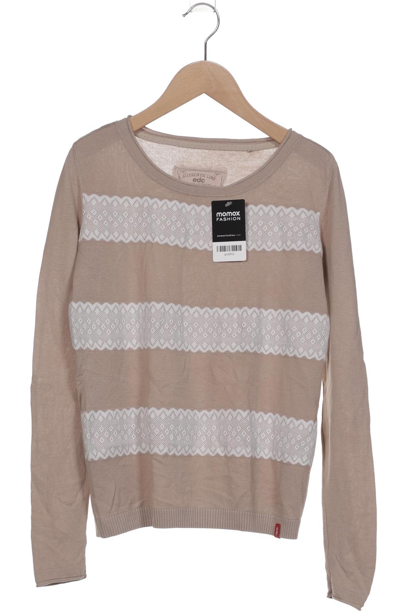 

edc by Esprit Damen Pullover, beige, Gr. 38