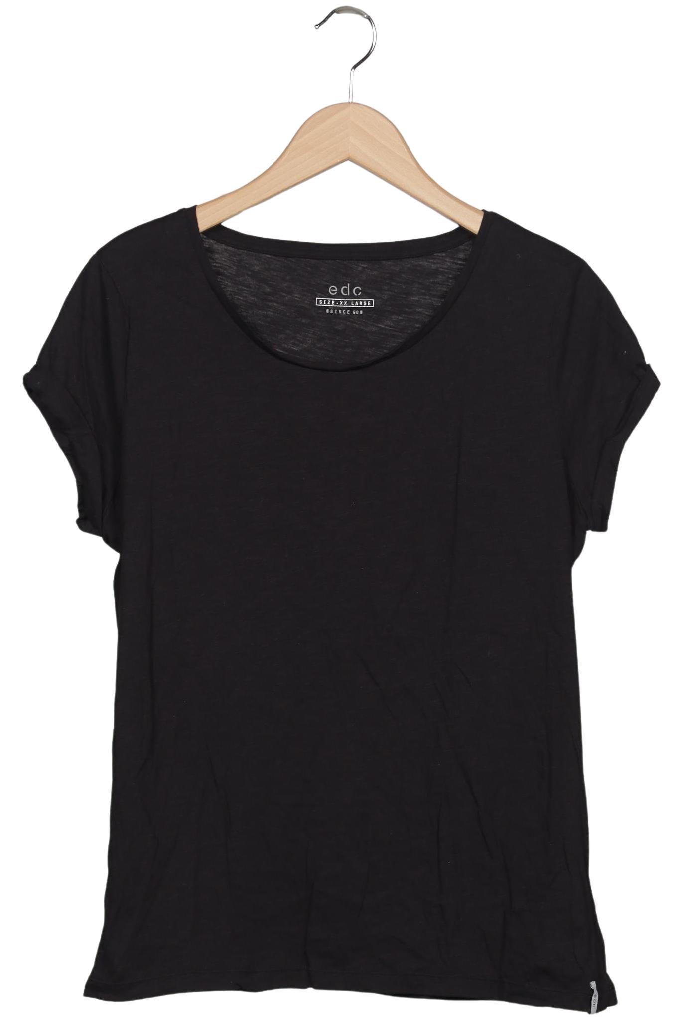 

edc by Esprit Damen T-Shirt, schwarz, Gr. 46