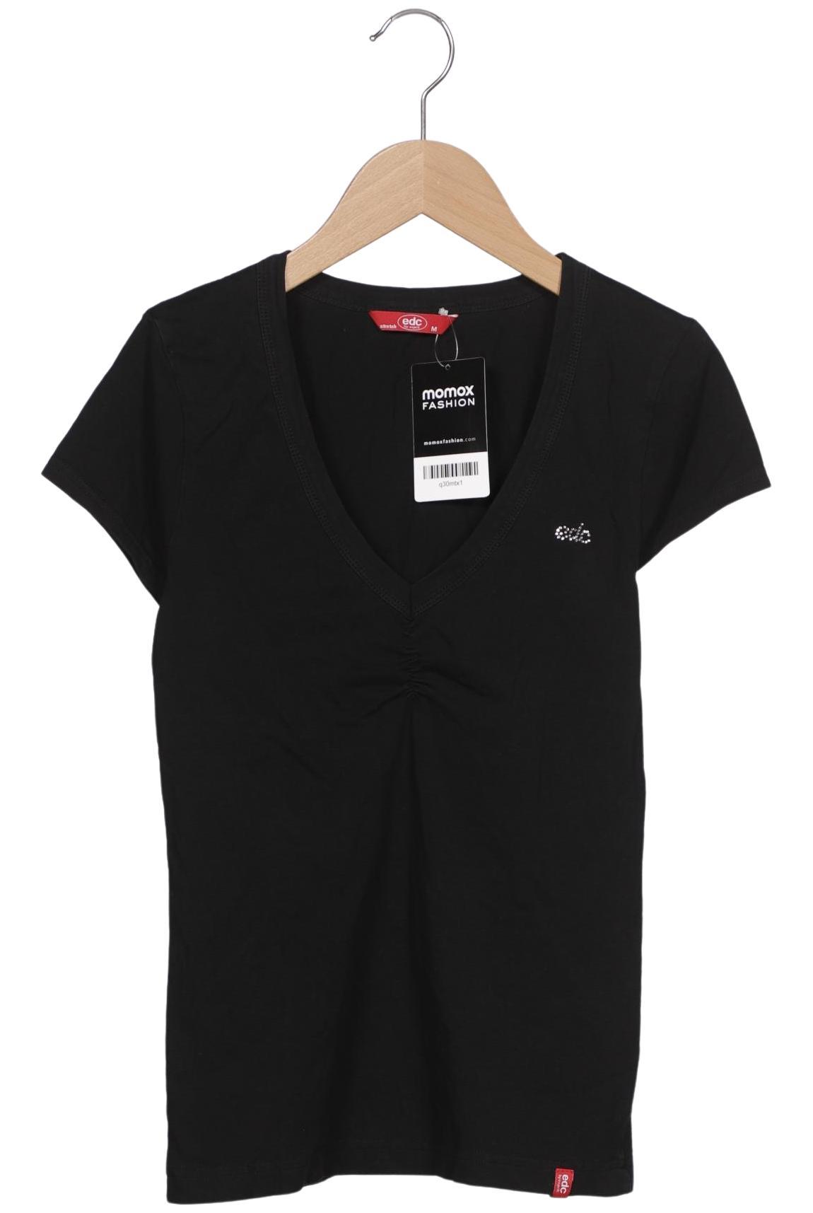 

edc by Esprit Damen T-Shirt, schwarz, Gr. 38