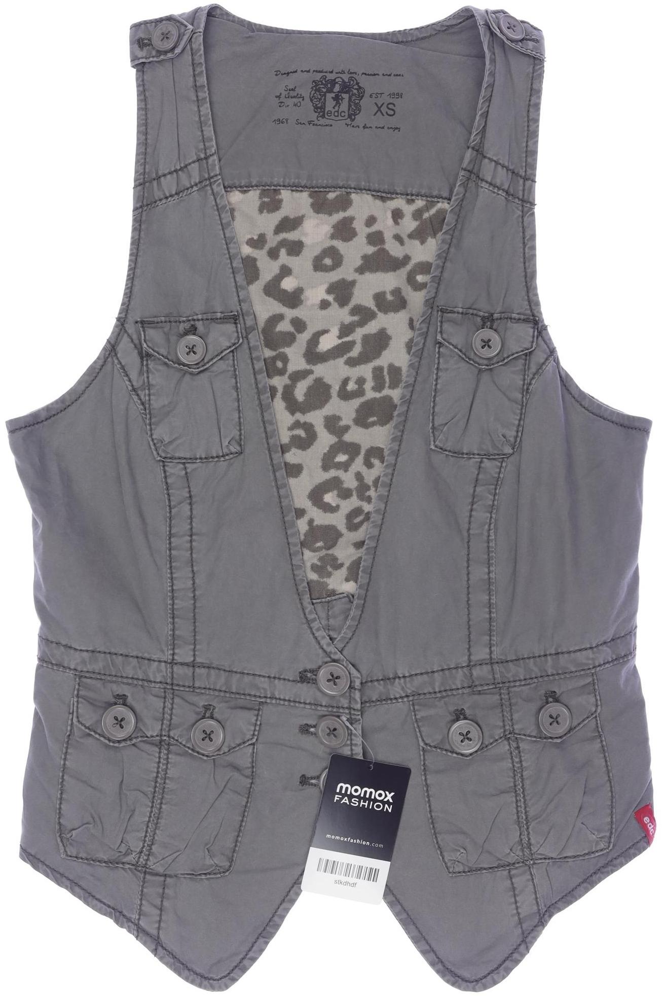 

edc by Esprit Damen Weste, grün, Gr. 34