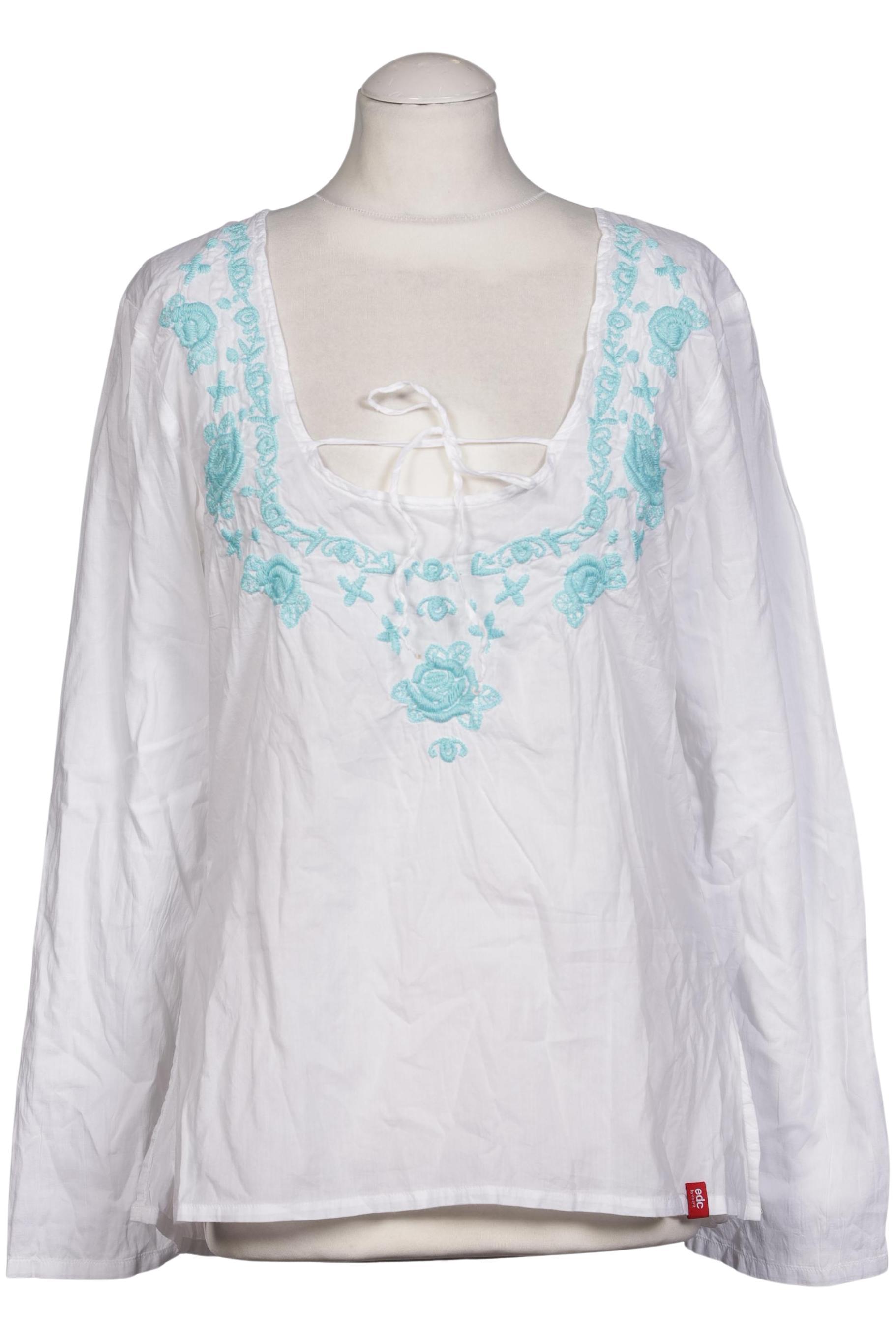 

edc by Esprit Damen Bluse, weiß, Gr. 36