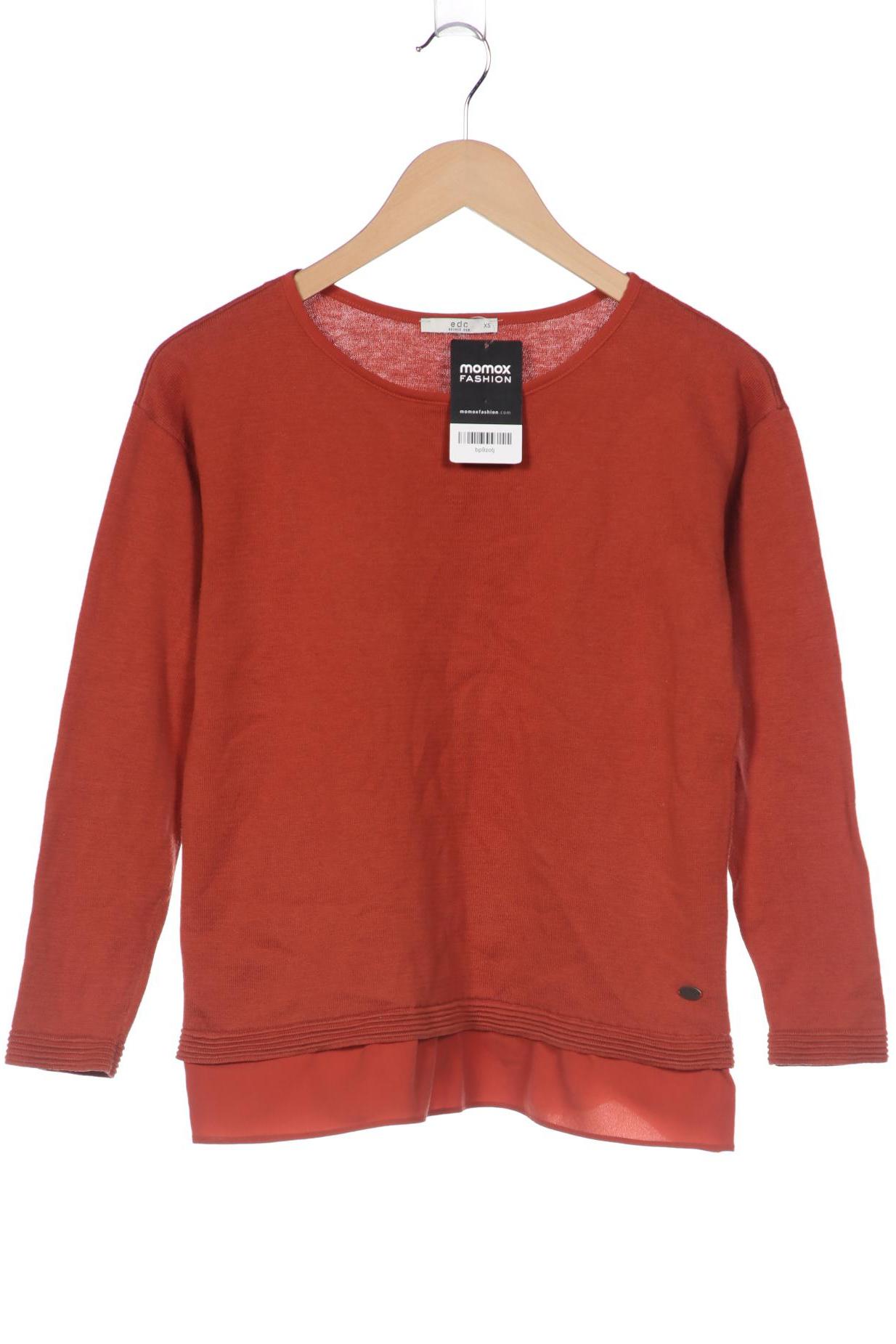 

edc by Esprit Damen Pullover, orange, Gr. 34